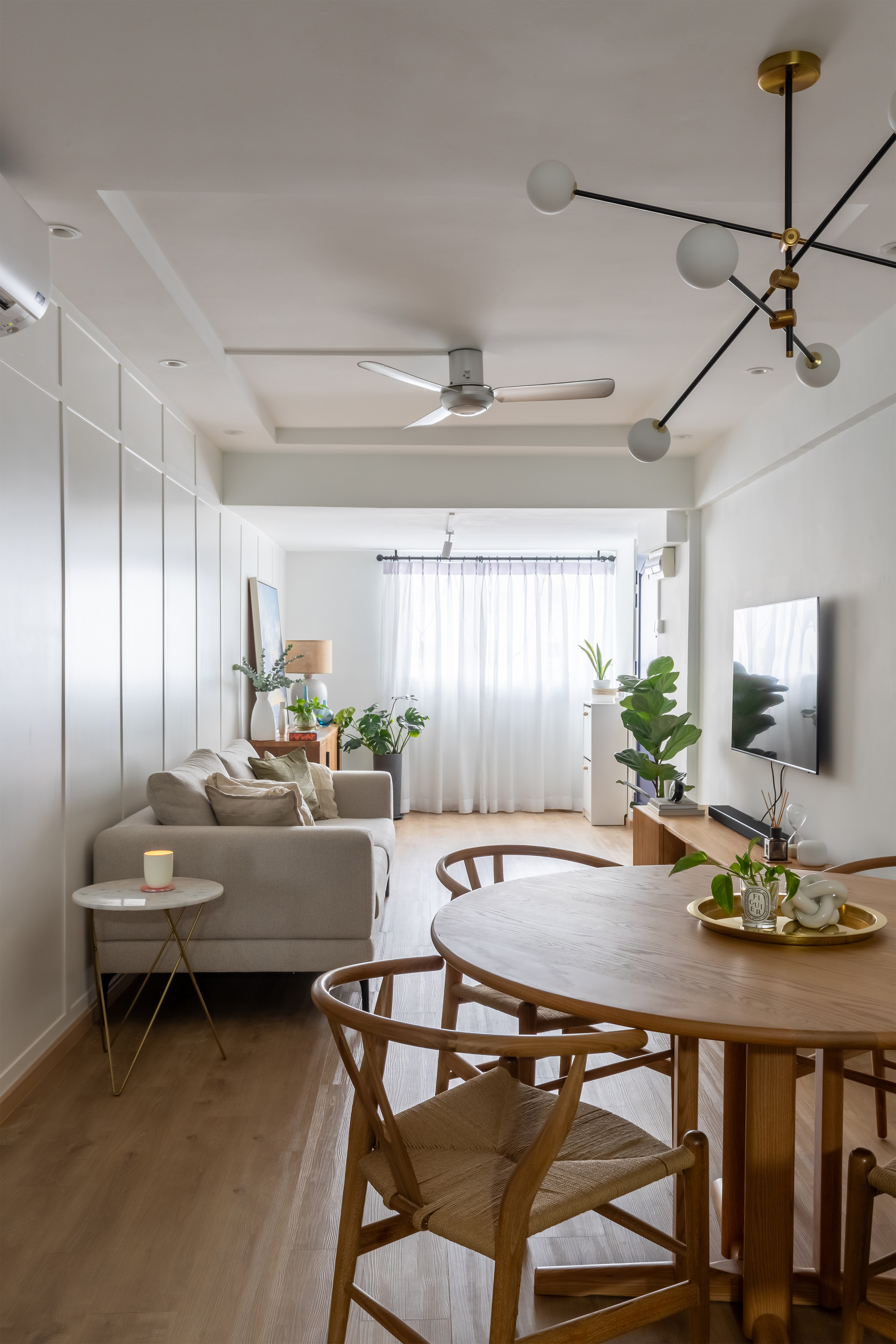 Contemporary, Modern, Rustic Design - Living Room - HDB 3 Room - Design by U-Home Interior Design Pte Ltd