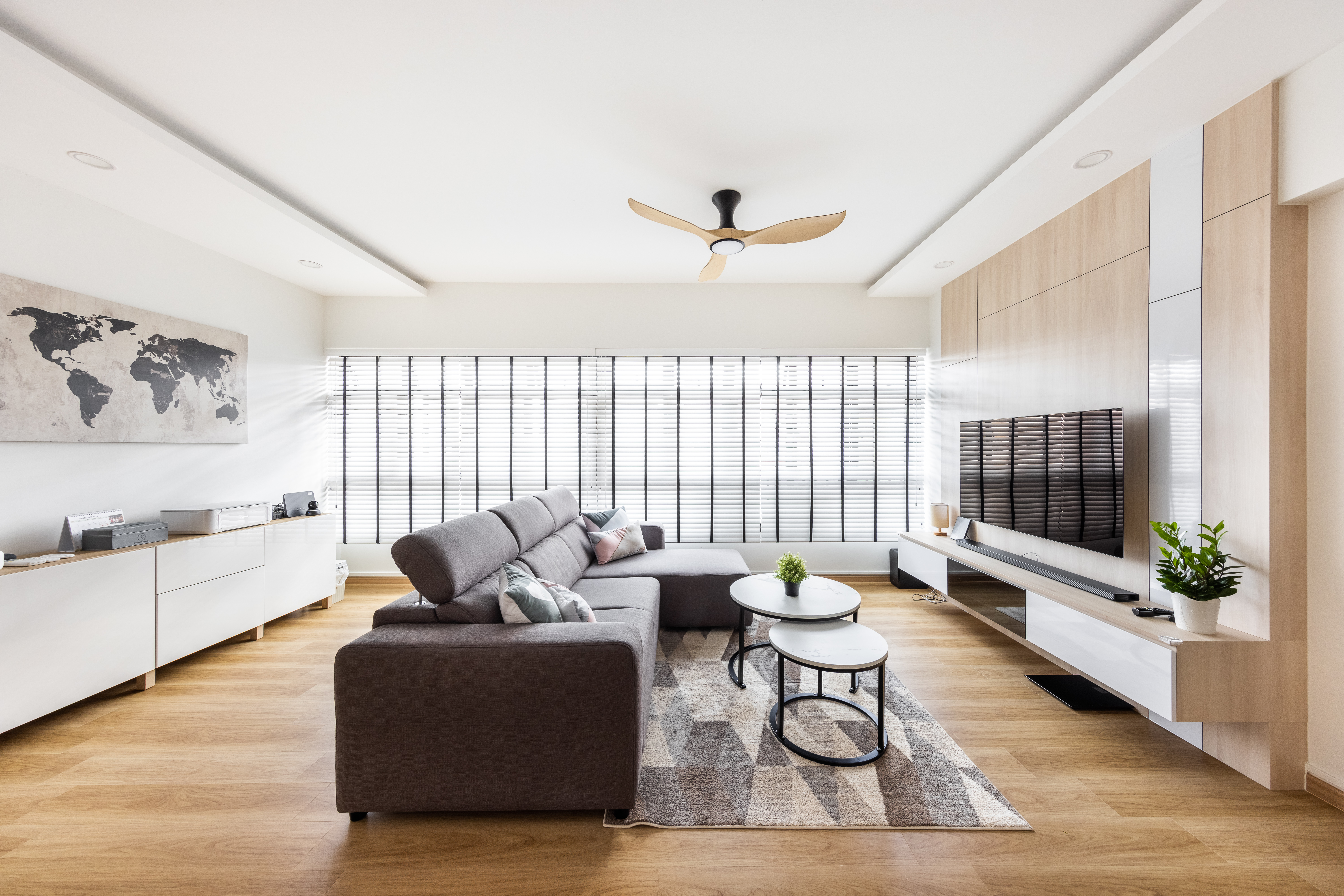 Minimalist, Scandinavian Design - Living Room - HDB 5 Room - Design by U-Home Interior Design Pte Ltd