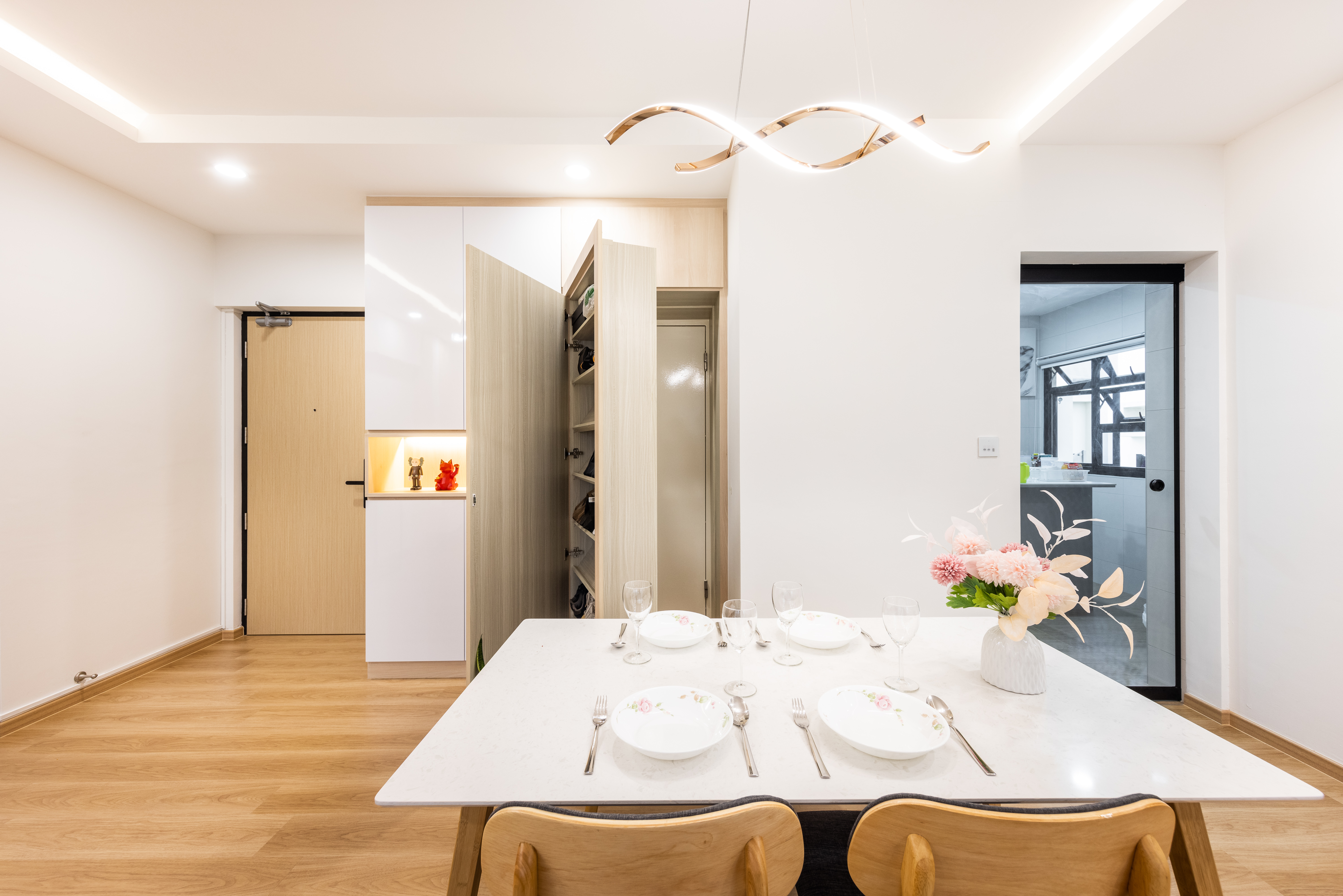 Minimalist, Scandinavian Design - Dining Room - HDB 5 Room - Design by U-Home Interior Design Pte Ltd