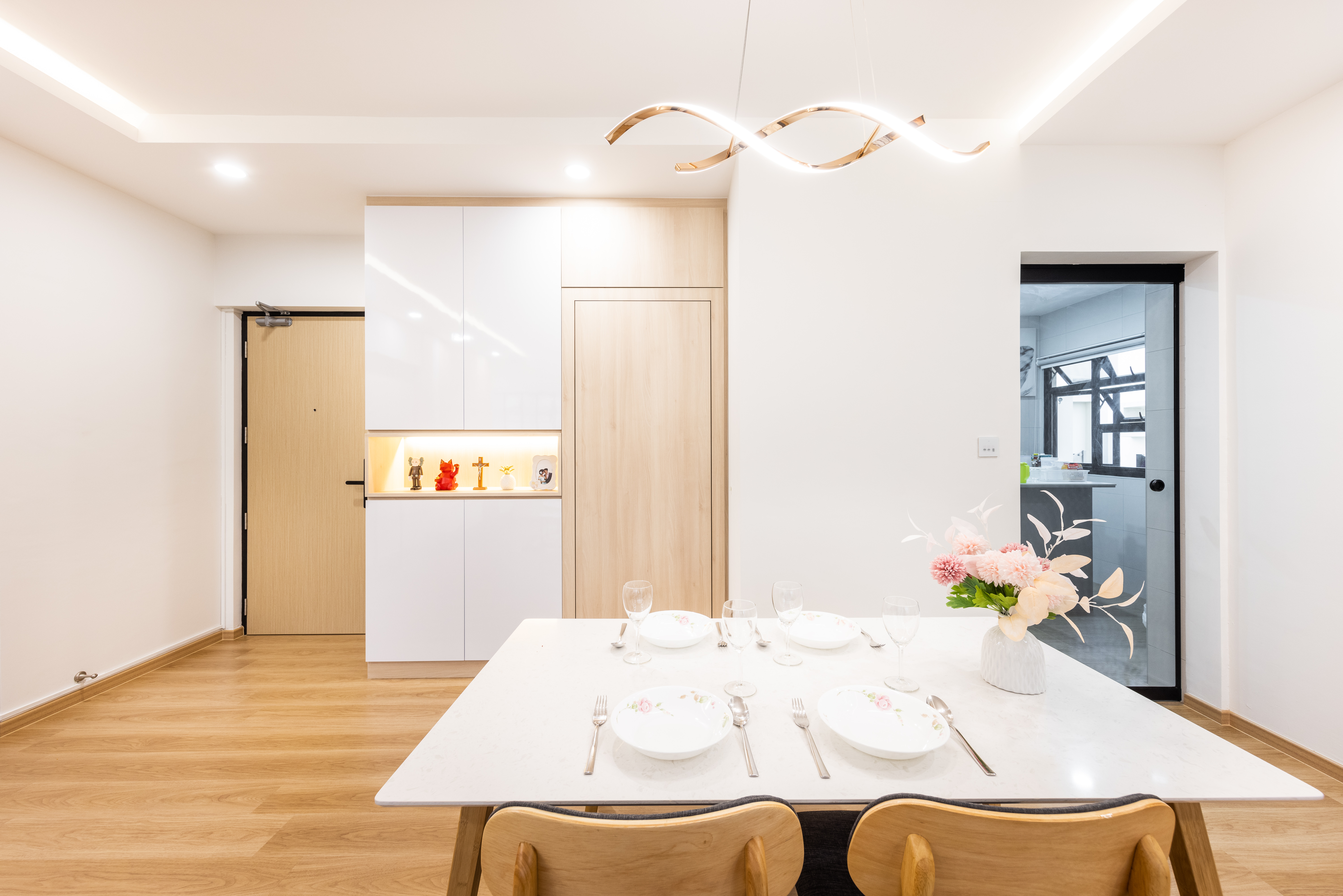 Minimalist, Scandinavian Design - Dining Room - HDB 5 Room - Design by U-Home Interior Design Pte Ltd