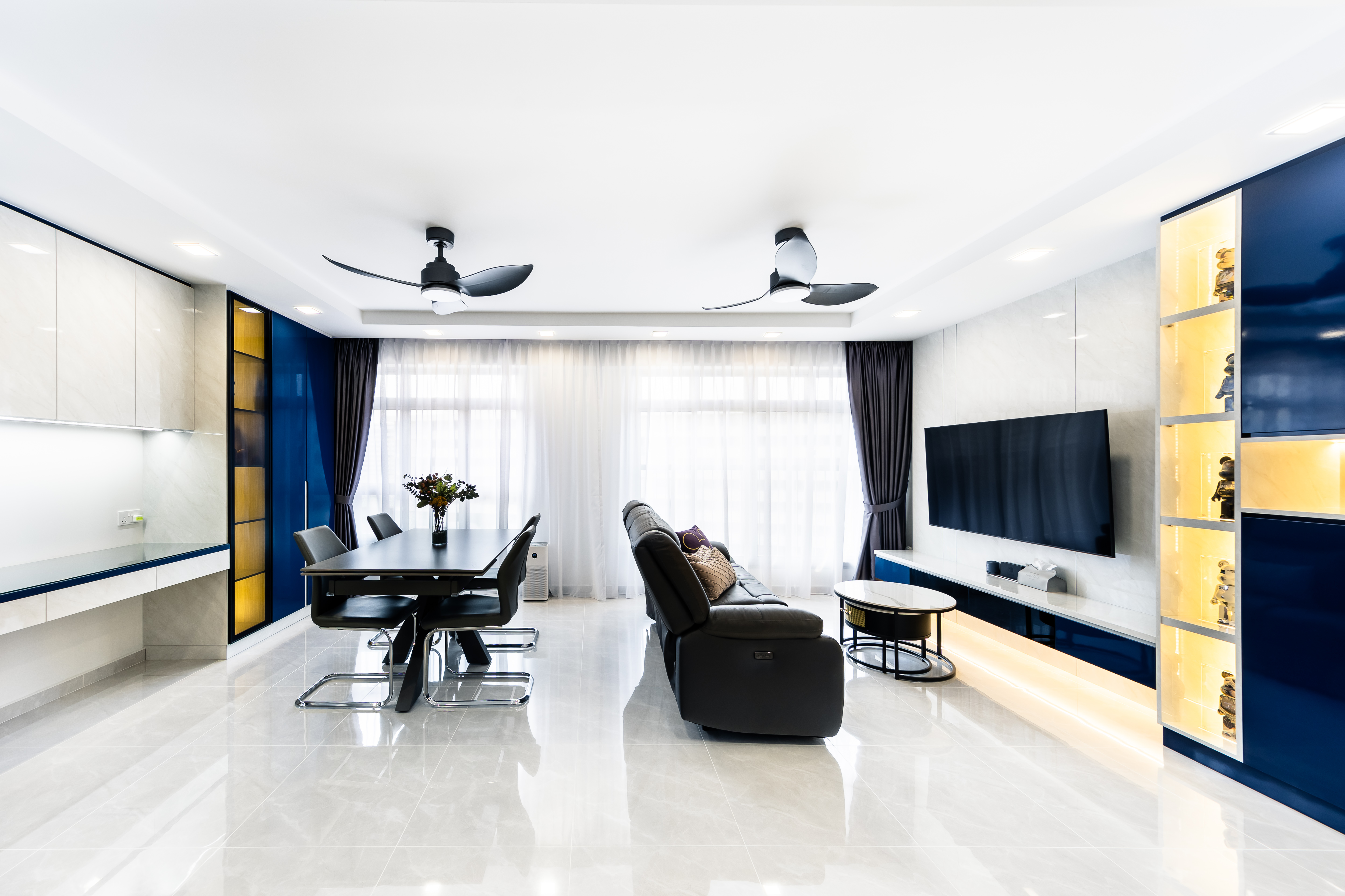 Modern Design - Living Room - HDB 4 Room - Design by U-Home Interior Design Pte Ltd