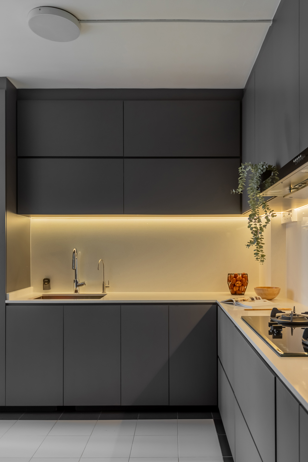 Contemporary, Modern Design - Kitchen - HDB Executive Apartment - Design by U-Home Interior Design Pte Ltd