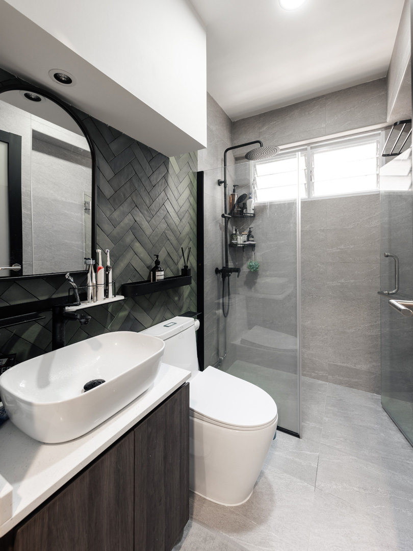 Scandinavian Design - Bathroom - HDB 5 Room - Design by U-Home Interior Design Pte Ltd