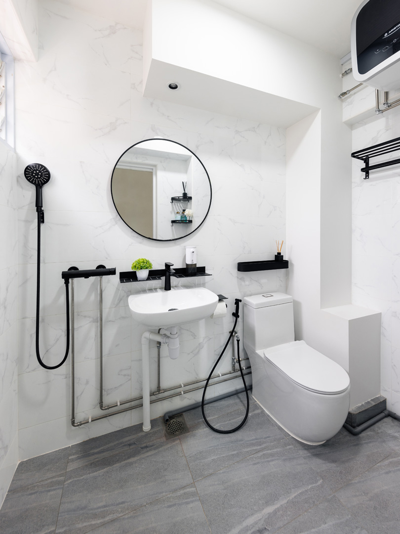 Scandinavian Design - Bathroom - HDB 5 Room - Design by U-Home Interior Design Pte Ltd