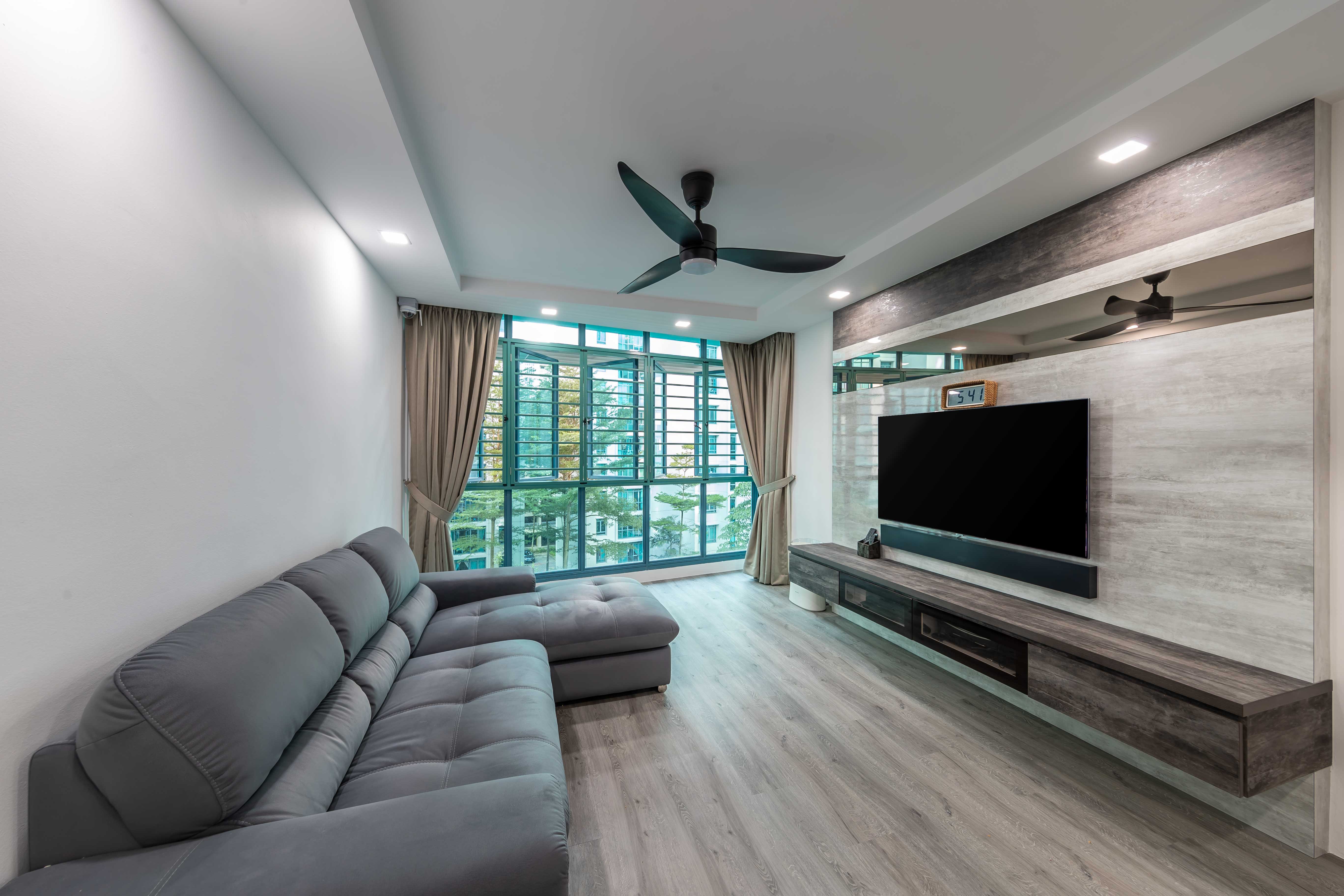  Design - Living Room - HDB 4 Room - Design by U-Home Interior Design Pte Ltd