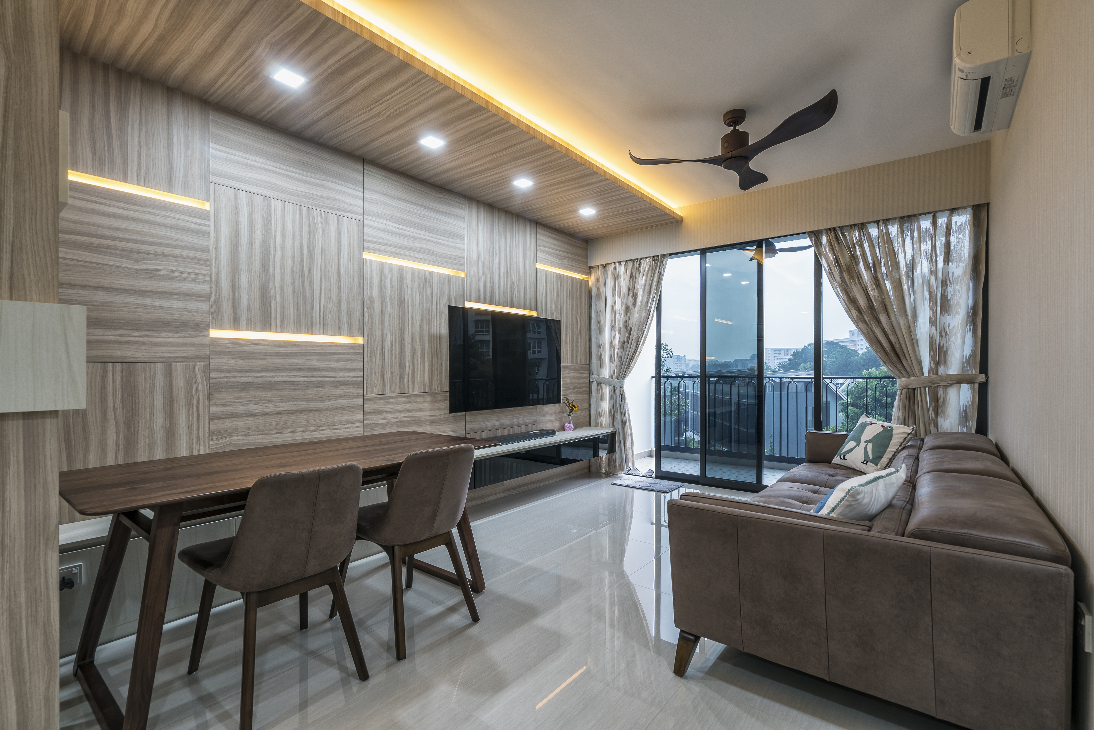 Contemporary Design - Living Room - Condominium - Design by U-Home Interior Design Pte Ltd