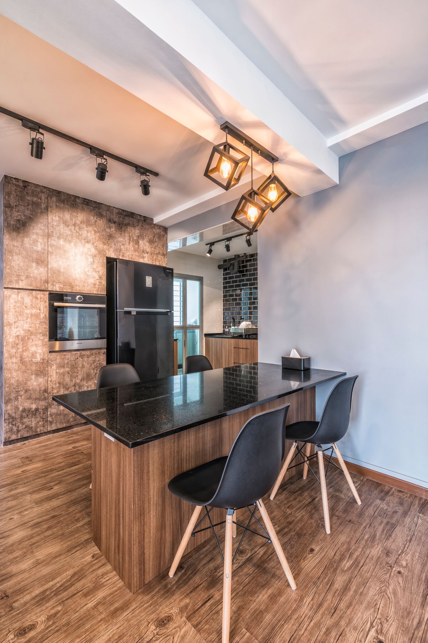 Industrial Design - Dining Room - HDB 3 Room - Design by U-Home Interior Design Pte Ltd