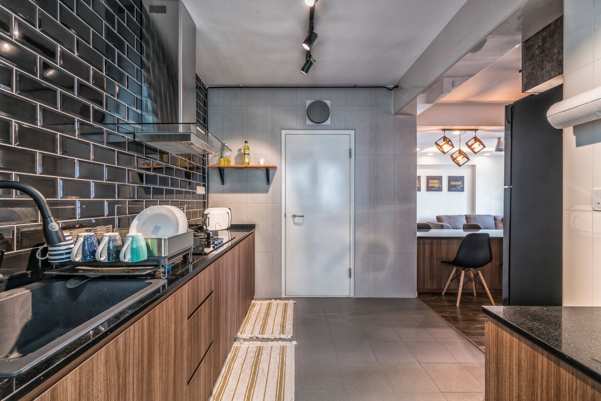 Industrial Design - Kitchen - HDB 3 Room - Design by U-Home Interior Design Pte Ltd