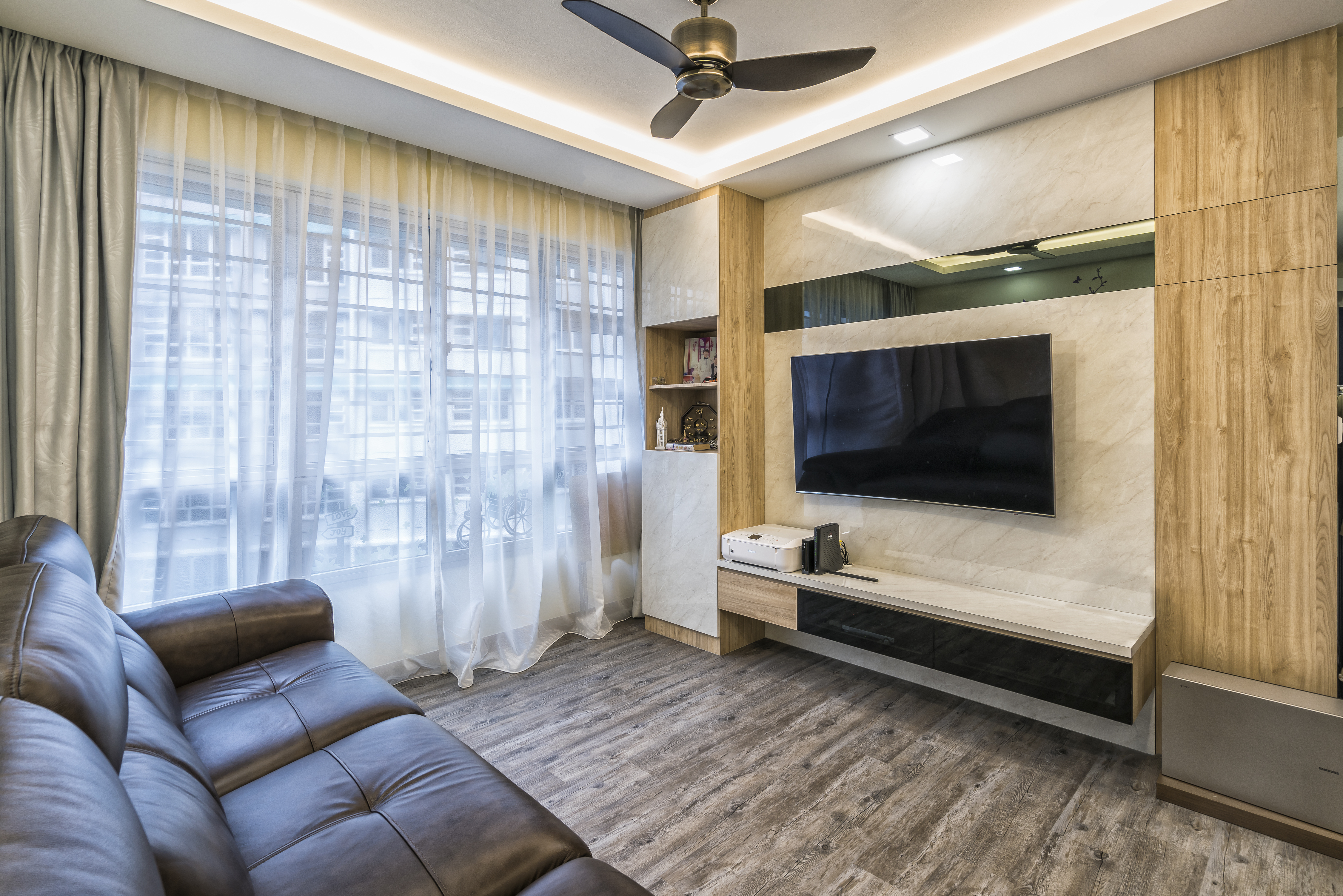 Modern Design - Living Room - HDB 4 Room - Design by U-Home Interior Design Pte Ltd