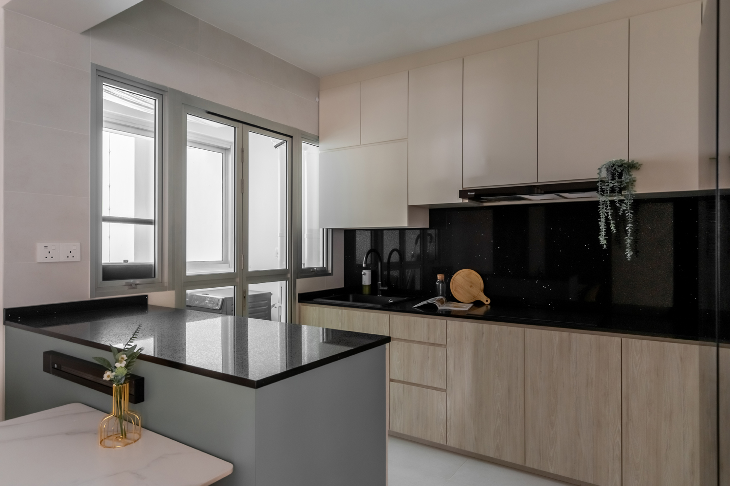 Modern Design - Kitchen - HDB 4 Room - Design by U-Home Interior Design Pte Ltd