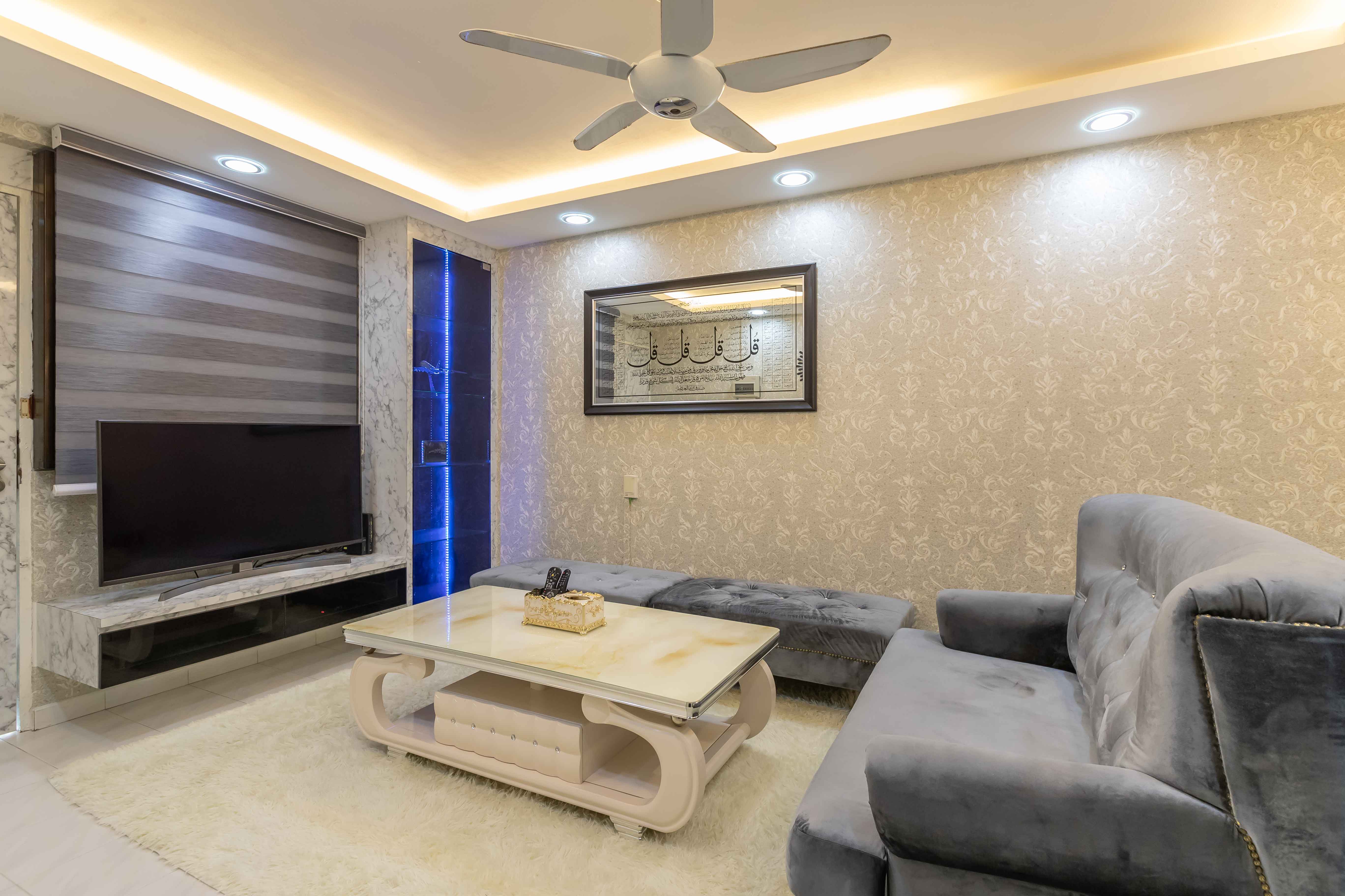 Modern Design - Living Room - HDB 3 Room - Design by U-Home Interior Design Pte Ltd