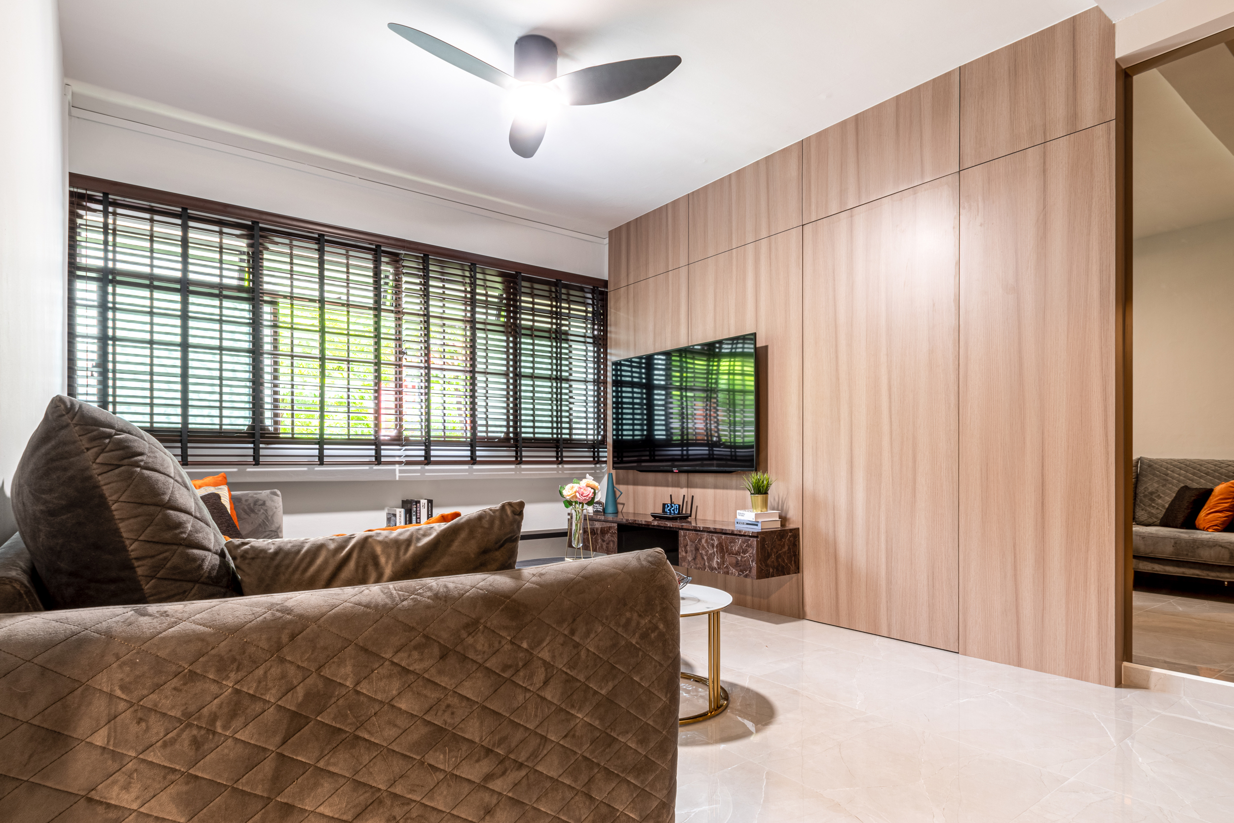 Contemporary, Modern Design - Living Room - HDB 5 Room - Design by U-Home Interior Design Pte Ltd