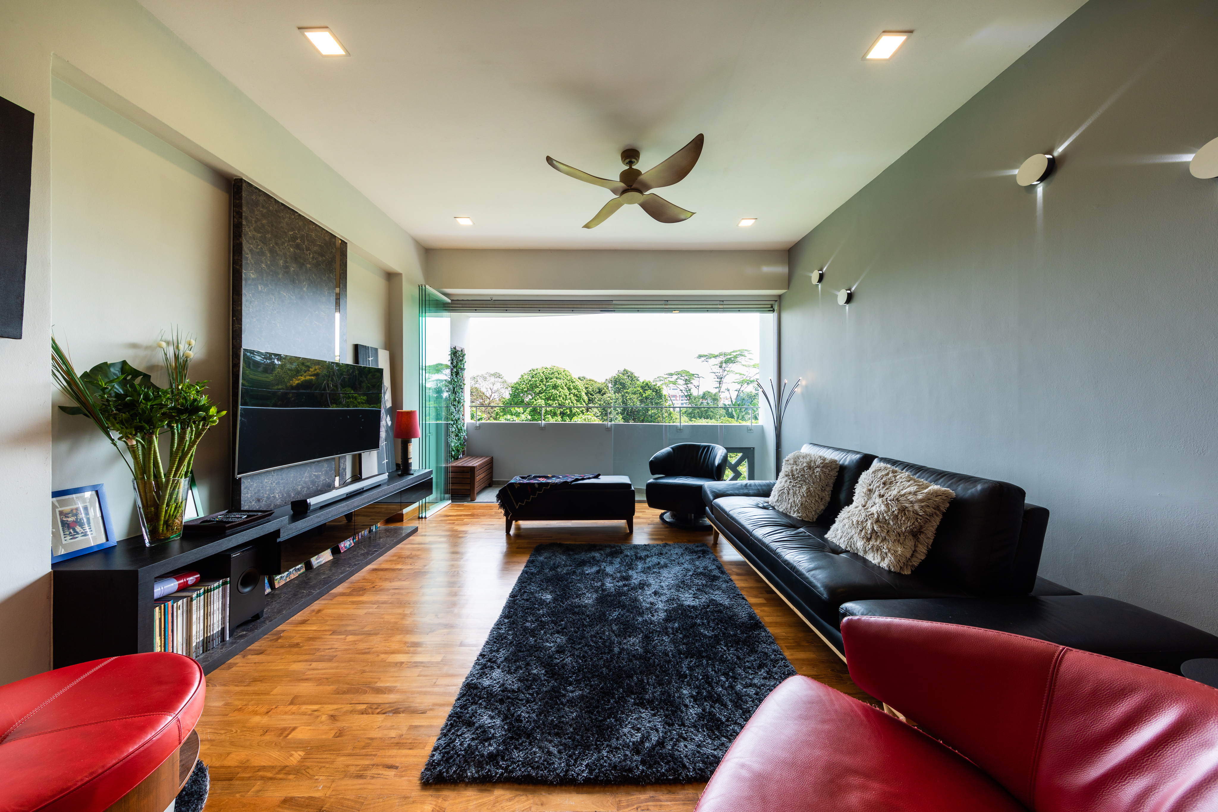 Rustic Design - Living Room - Condominium - Design by U-Home Interior Design Pte Ltd