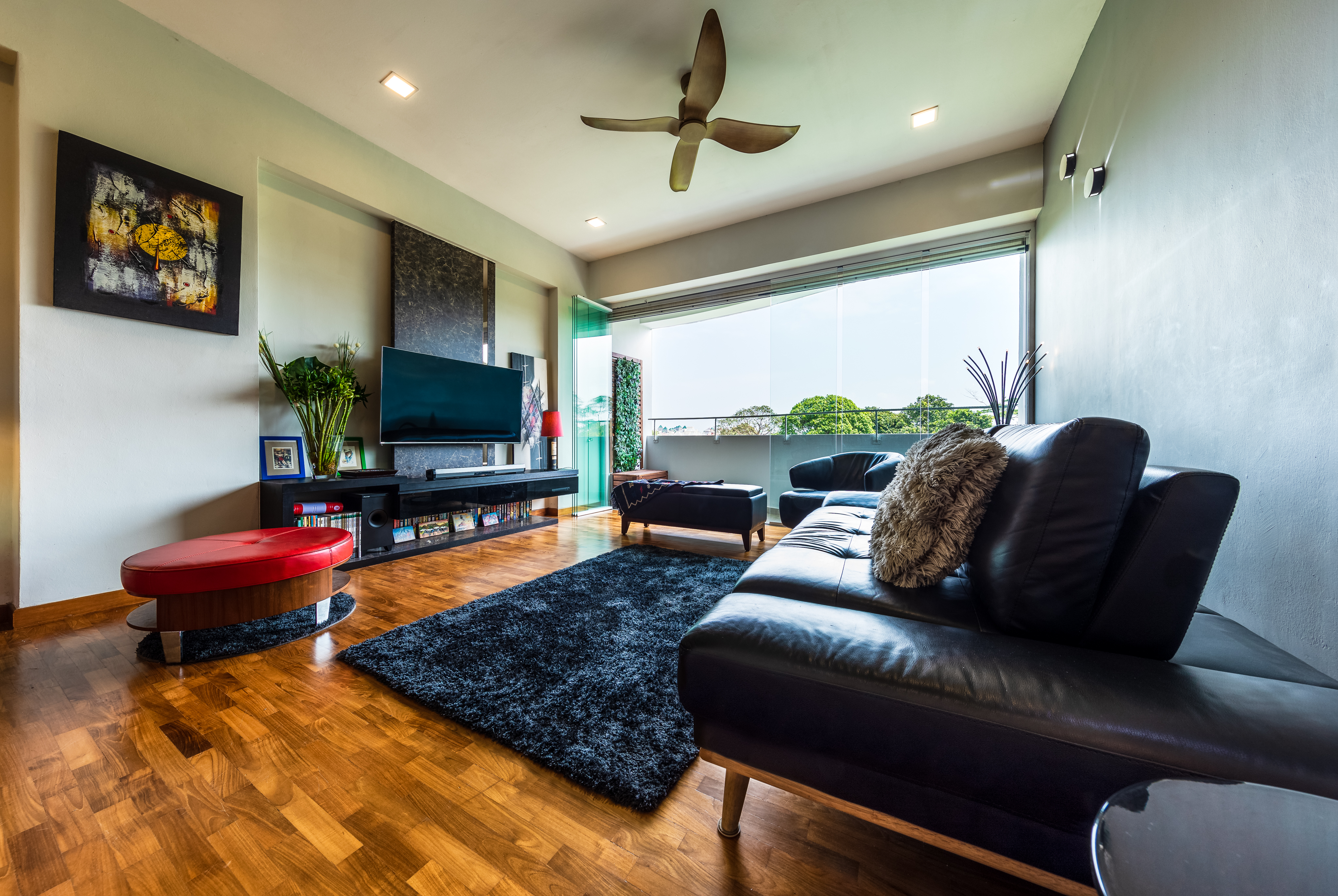 Rustic Design - Living Room - Condominium - Design by U-Home Interior Design Pte Ltd