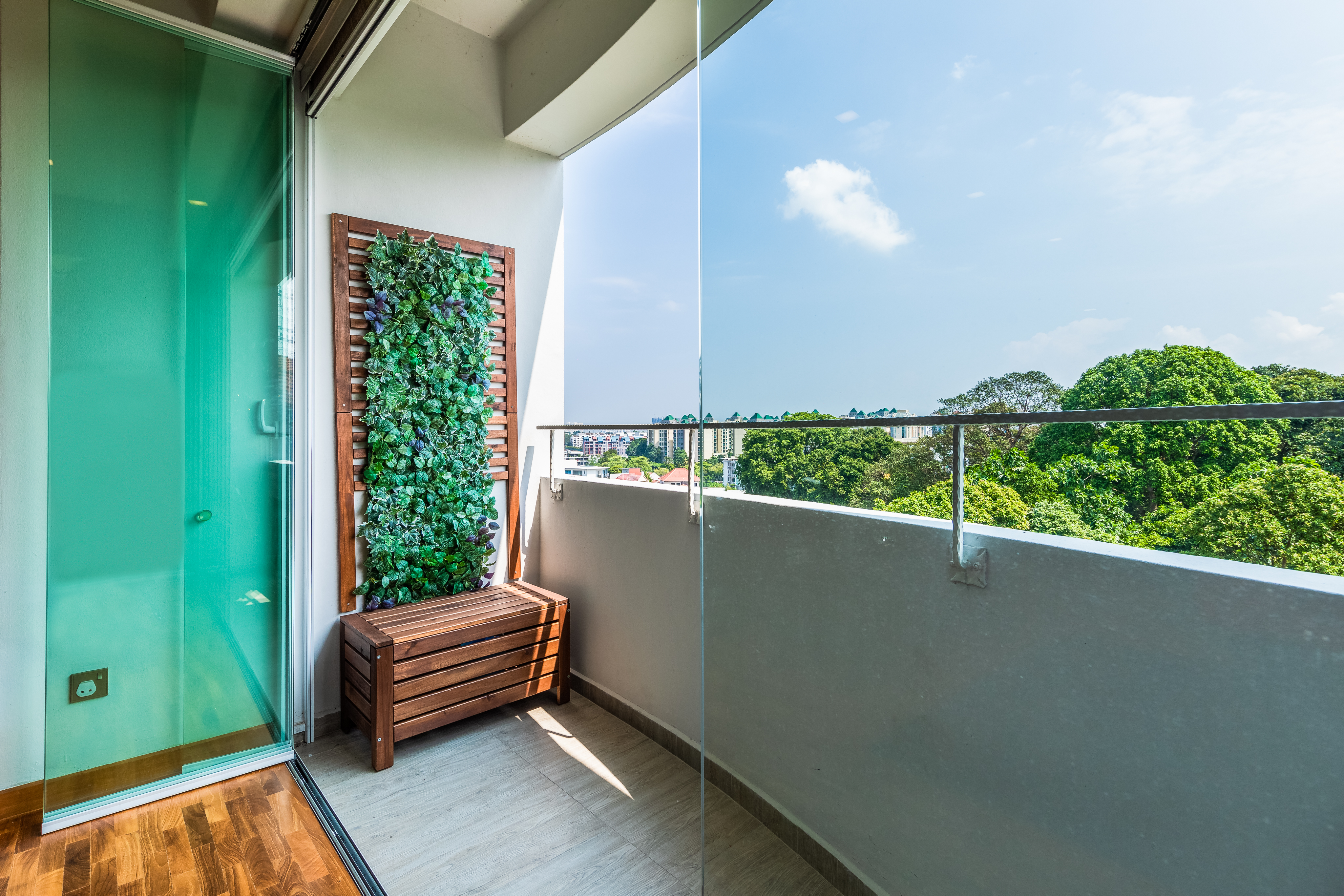 Rustic Design - Balcony - Condominium - Design by U-Home Interior Design Pte Ltd