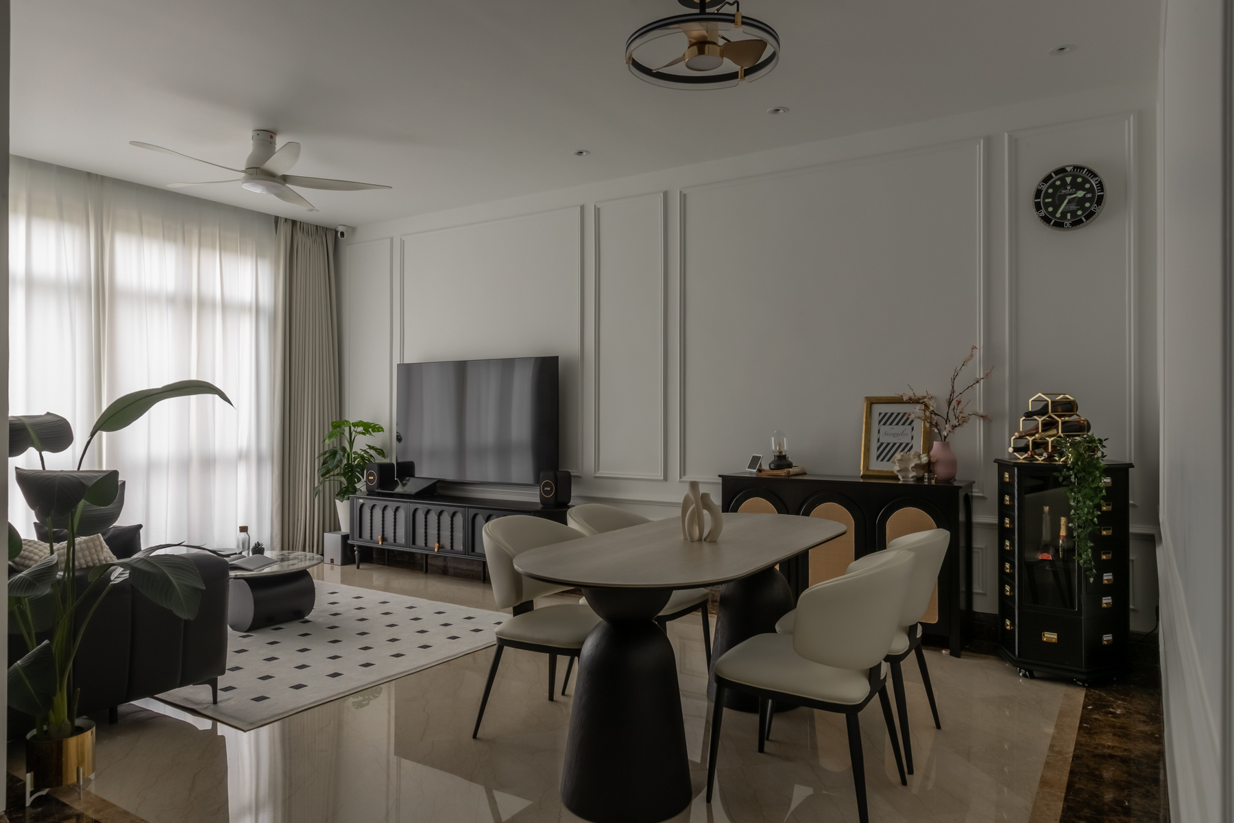 Country, Victorian, Vintage Design - Dining Room - Condominium - Design by U-Home Interior Design Pte Ltd