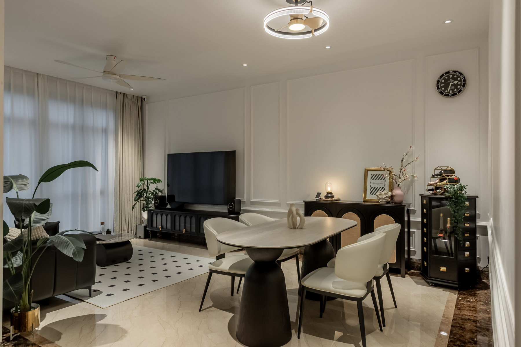 Country, Victorian, Vintage Design - Dining Room - Condominium - Design by U-Home Interior Design Pte Ltd