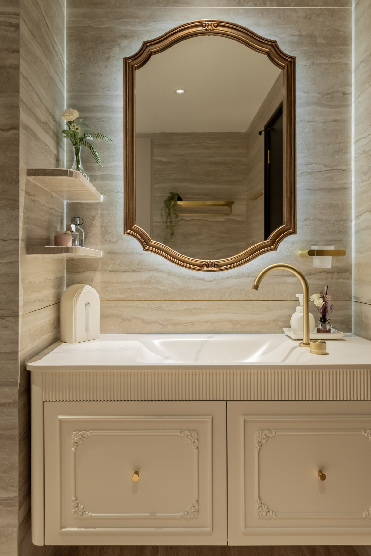 Country, Victorian, Vintage Design - Bathroom - Condominium - Design by U-Home Interior Design Pte Ltd