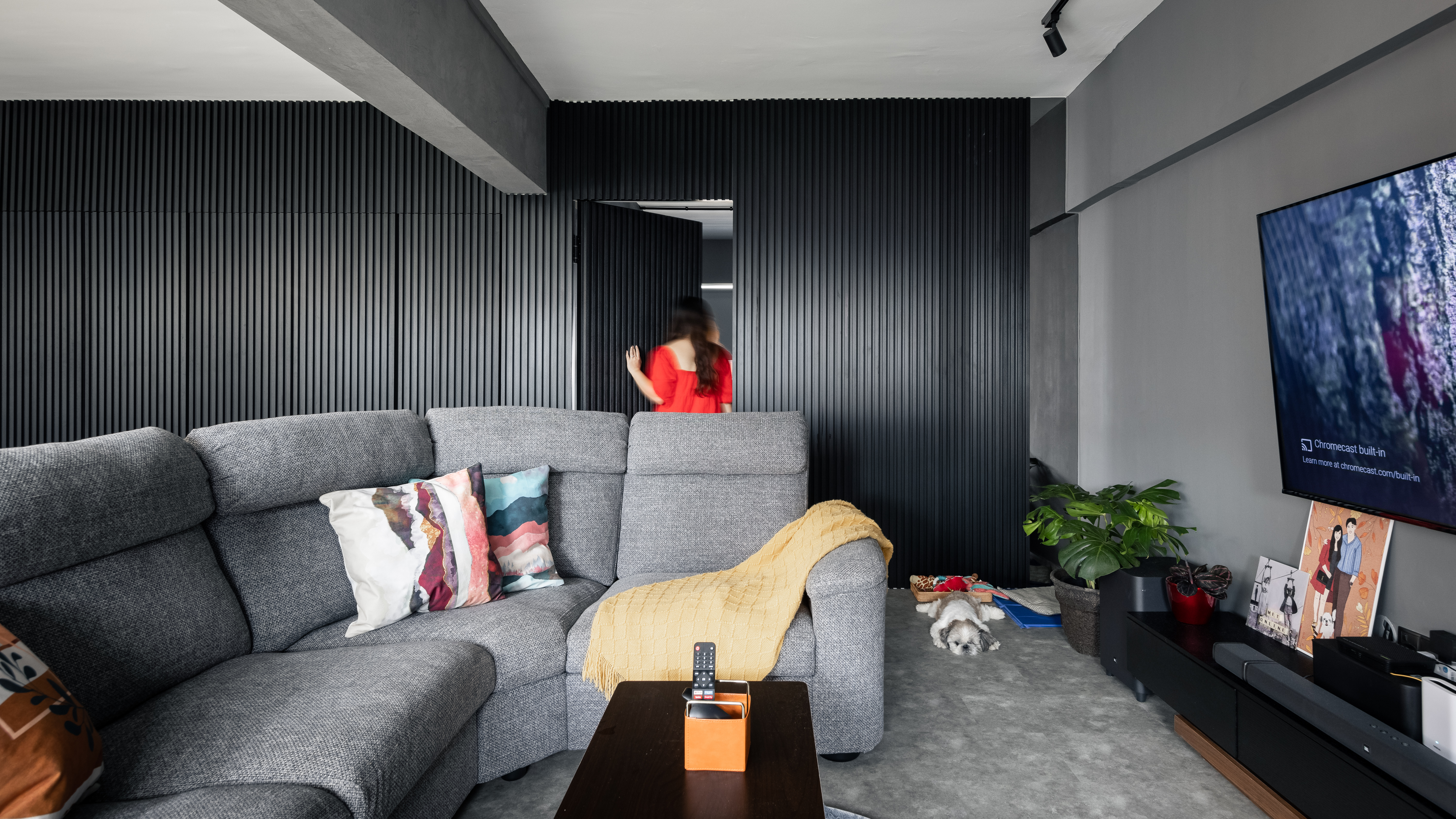Industrial, Modern Design - Living Room - HDB 4 Room - Design by U-Home Interior Design Pte Ltd