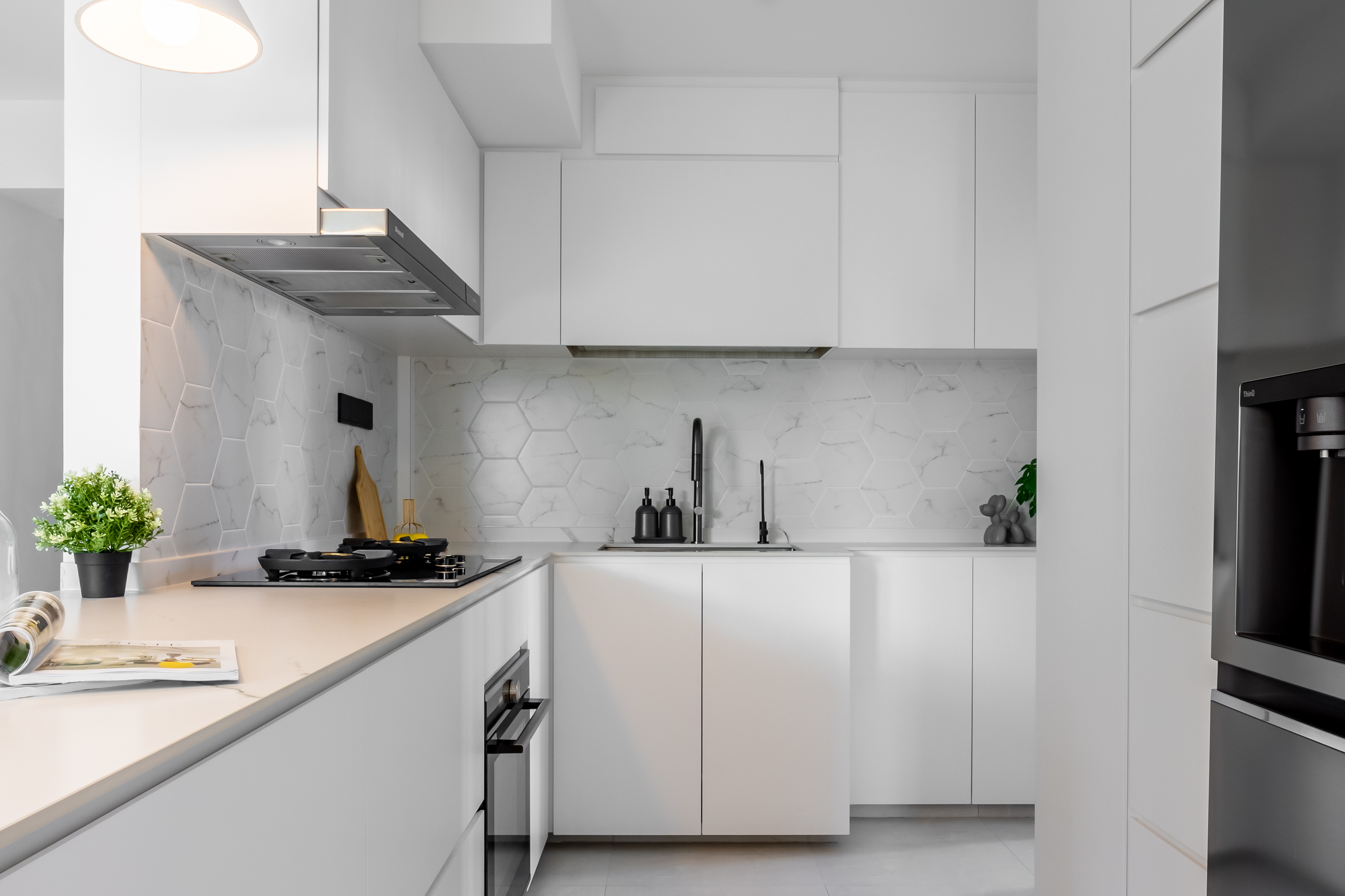 Minimalist, Modern, Scandinavian Design - Kitchen - HDB 4 Room - Design by U-Home Interior Design Pte Ltd