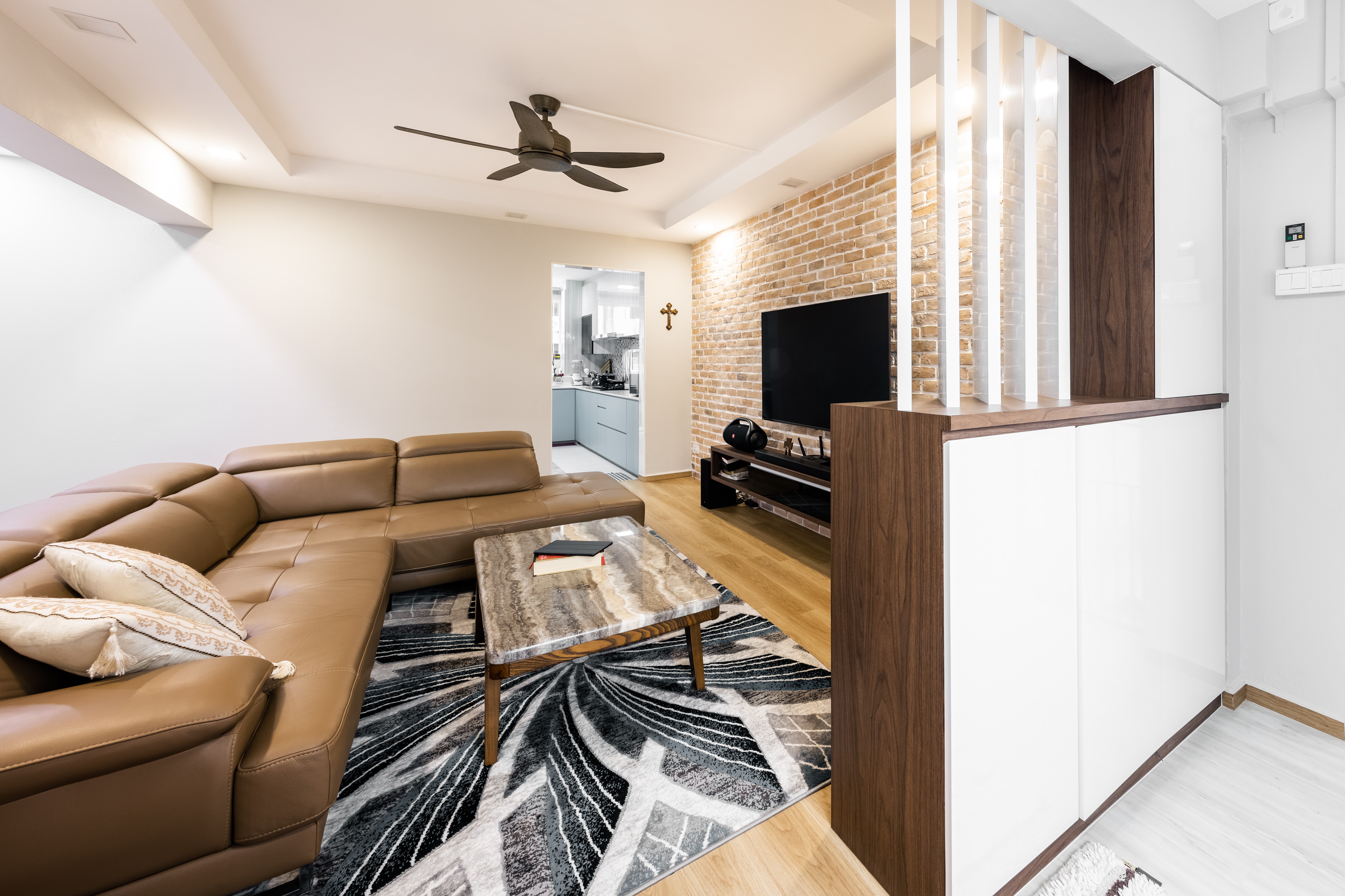 Modern Design - Living Room - HDB 5 Room - Design by U-Home Interior Design Pte Ltd