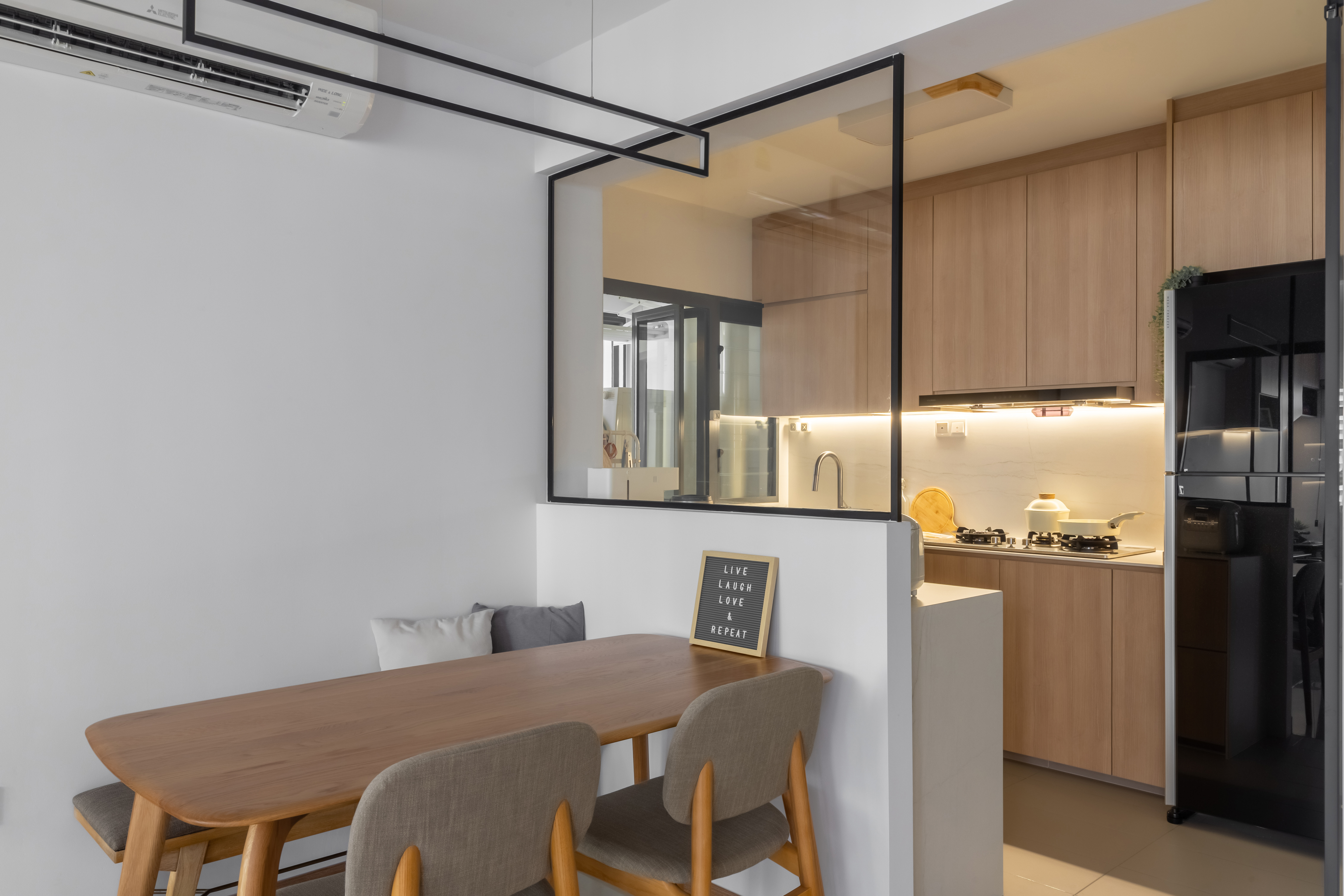 Industrial, Modern, Scandinavian Design - Dining Room - HDB 4 Room - Design by U-Home Interior Design Pte Ltd