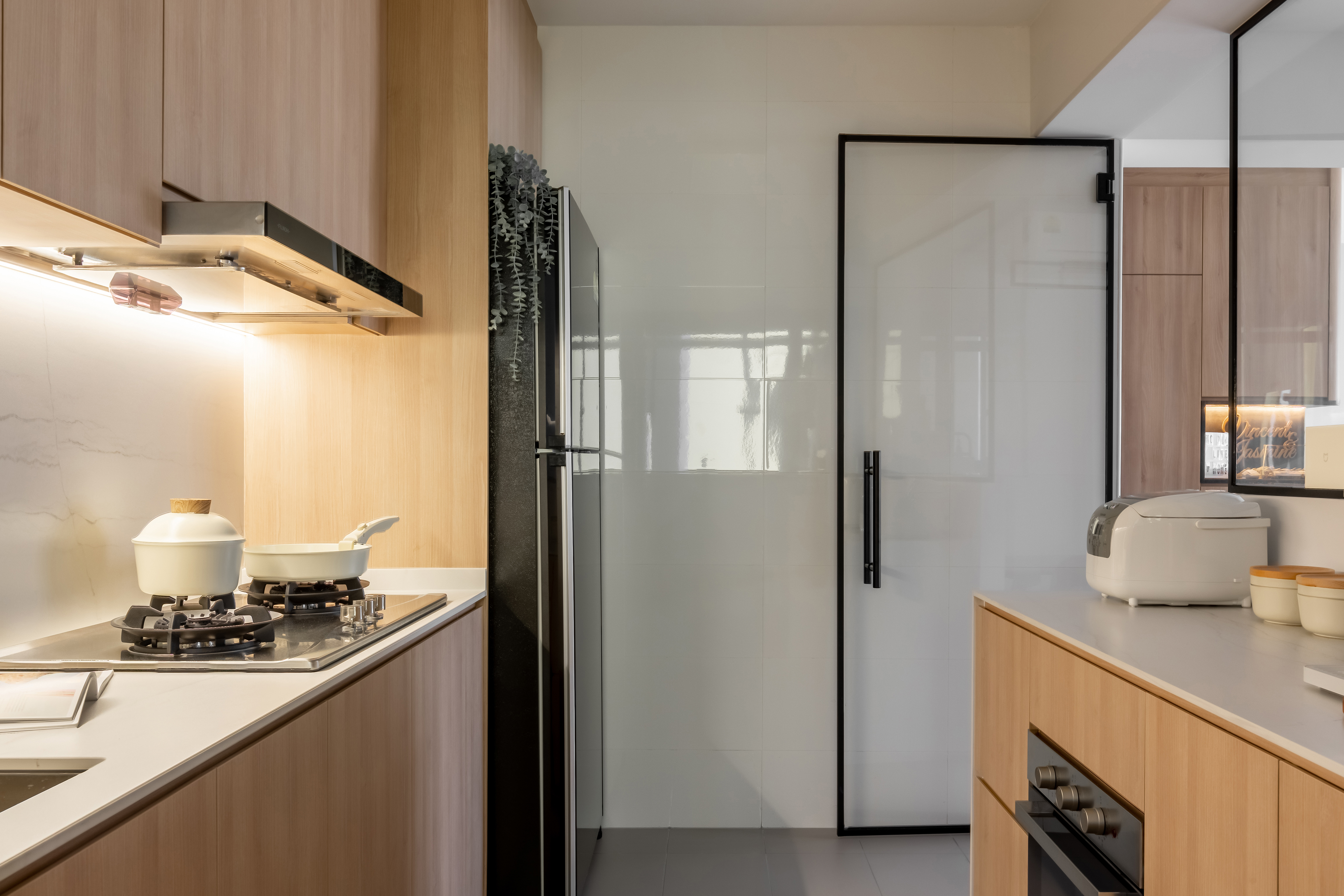 Industrial, Modern, Scandinavian Design - Kitchen - HDB 4 Room - Design by U-Home Interior Design Pte Ltd