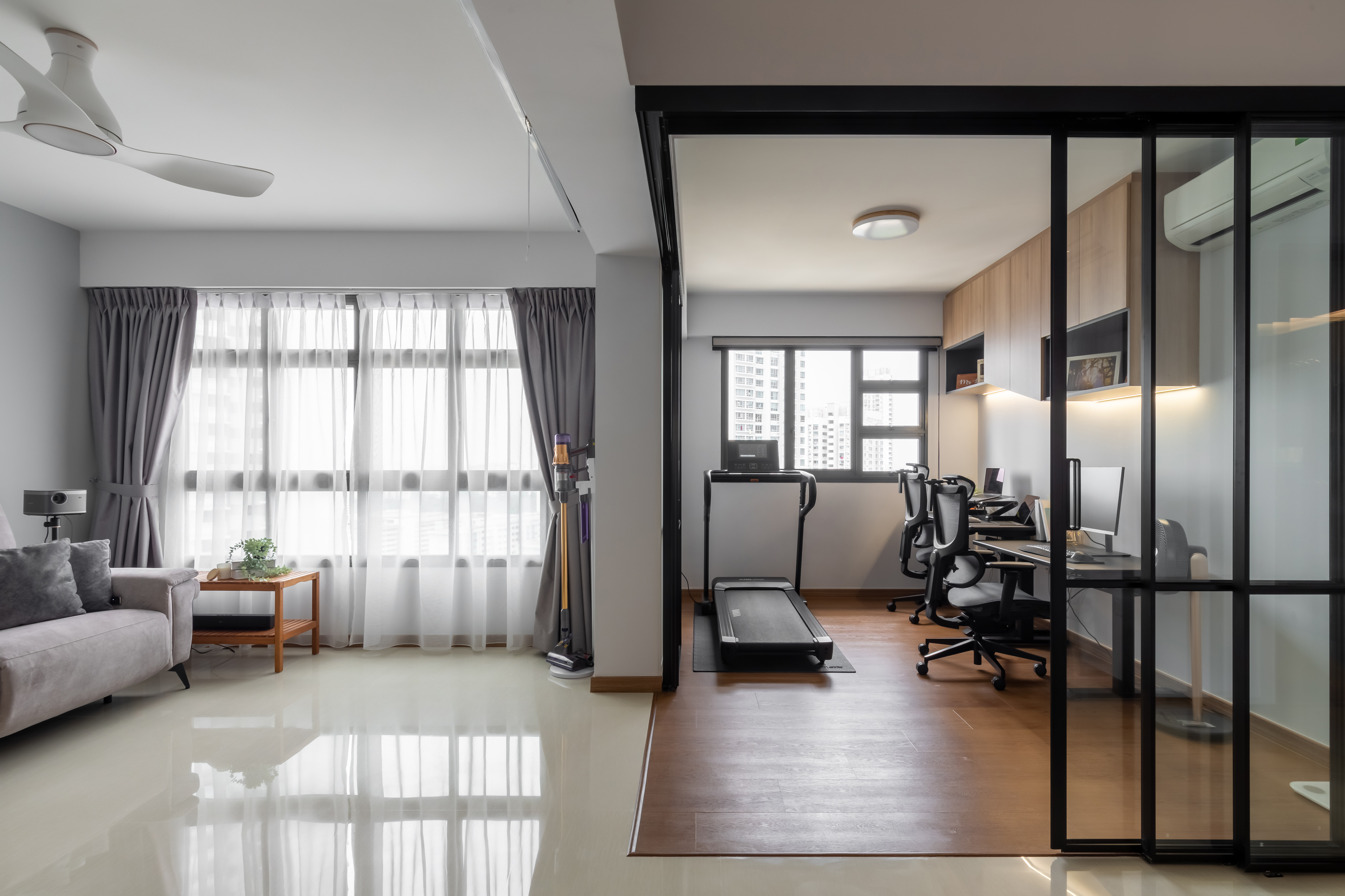 Industrial, Modern, Scandinavian Design - Study Room - HDB 4 Room - Design by U-Home Interior Design Pte Ltd