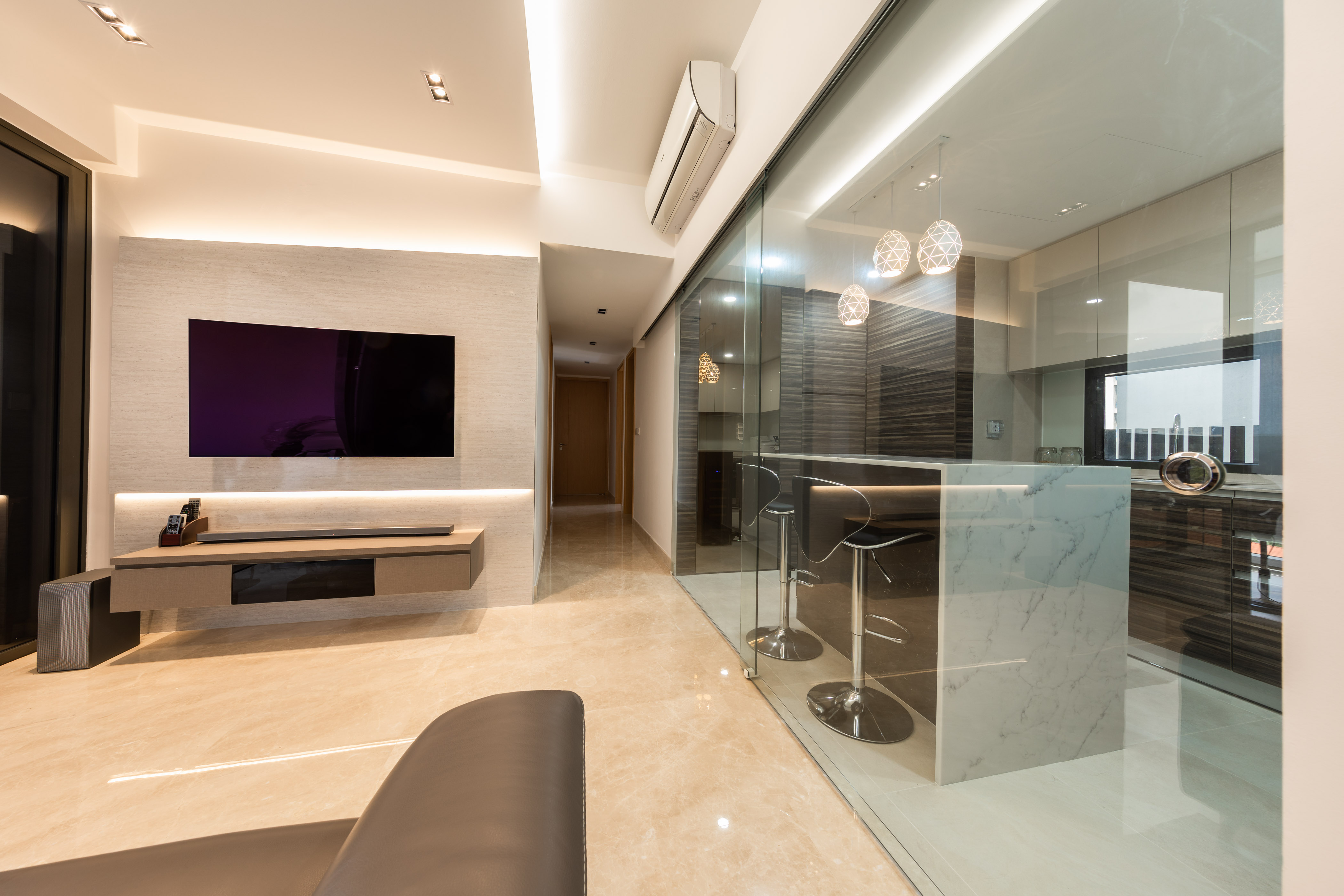 Modern Design - Living Room - Condominium - Design by U-Home Interior Design Pte Ltd