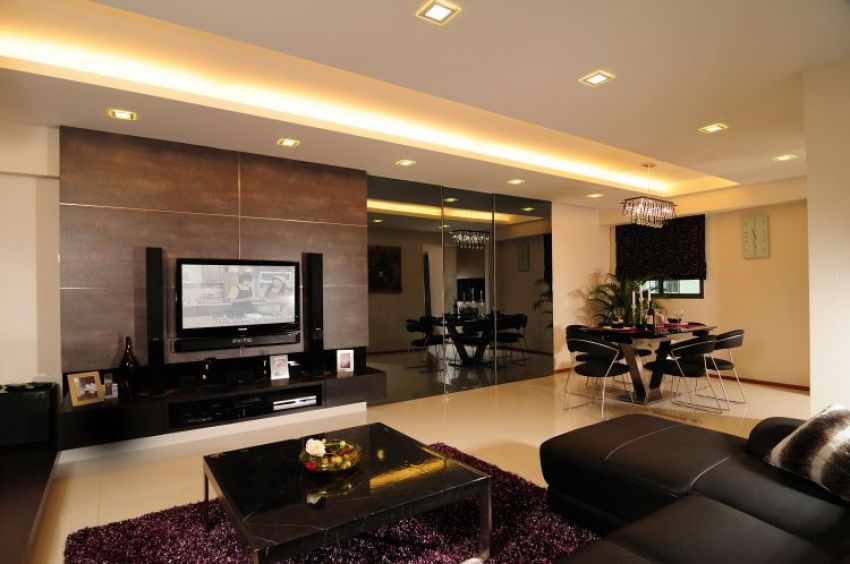 Contemporary, Retro, Resort Design - Living Room - HDB 5 Room - Design by U-Home Interior Design Pte Ltd