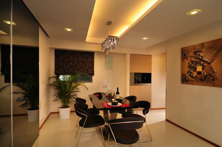 Contemporary, Retro, Resort Design - Dining Room - HDB 5 Room - Design by U-Home Interior Design Pte Ltd