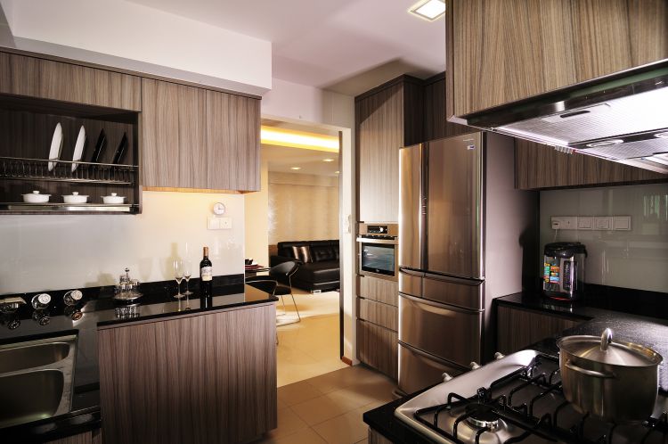 Contemporary, Retro, Resort Design - Kitchen - HDB 5 Room - Design by U-Home Interior Design Pte Ltd