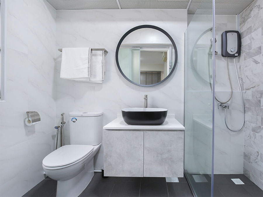 Contemporary, Modern Design - Bathroom - HDB 4 Room - Design by U-Home Interior Design Pte Ltd