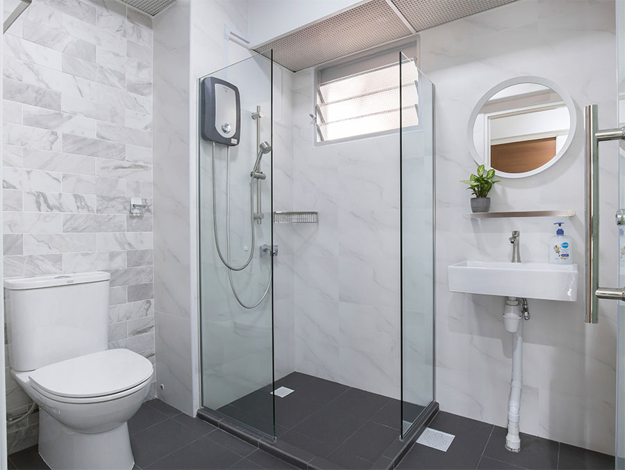 Contemporary, Modern Design - Bathroom - HDB 4 Room - Design by U-Home Interior Design Pte Ltd