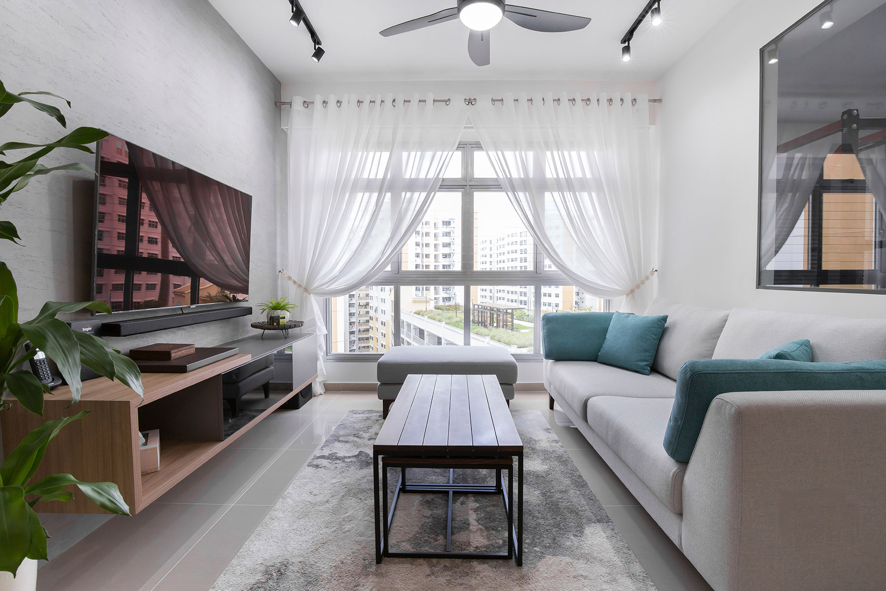 Contemporary, Modern Design - Living Room - HDB 4 Room - Design by U-Home Interior Design Pte Ltd