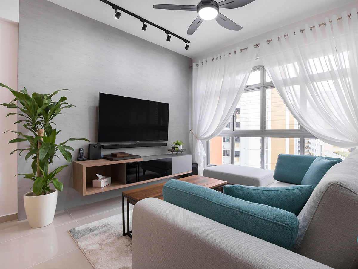 Contemporary, Modern Design - Living Room - HDB 4 Room - Design by U-Home Interior Design Pte Ltd