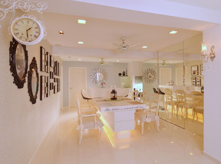 Classical, Country Design - Dining Room - HDB Executive Apartment - Design by U-Home Interior Design Pte Ltd