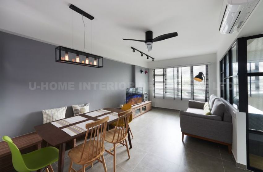 Contemporary, Modern, Scandinavian Design - Living Room - HDB 4 Room - Design by U-Home Interior Design Pte Ltd