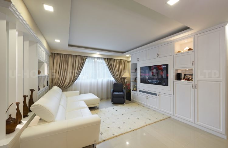 Minimalist, Modern Design - Living Room - HDB 5 Room - Design by U-Home Interior Design Pte Ltd