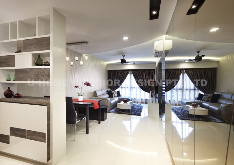 Contemporary, Modern Design - Living Room - HDB 4 Room - Design by U-Home Interior Design Pte Ltd