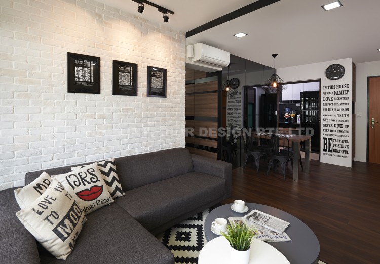 Contemporary, Country, Modern Design - Living Room - HDB 4 Room - Design by U-Home Interior Design Pte Ltd