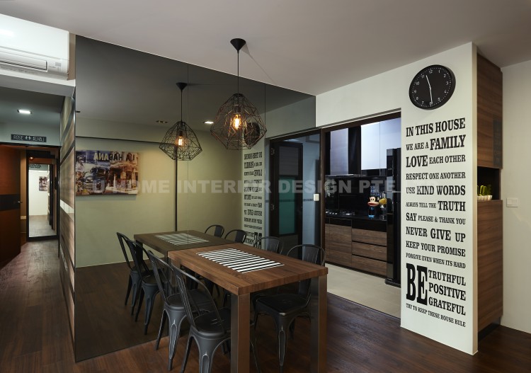 Contemporary, Country, Modern Design - Dining Room - HDB 4 Room - Design by U-Home Interior Design Pte Ltd