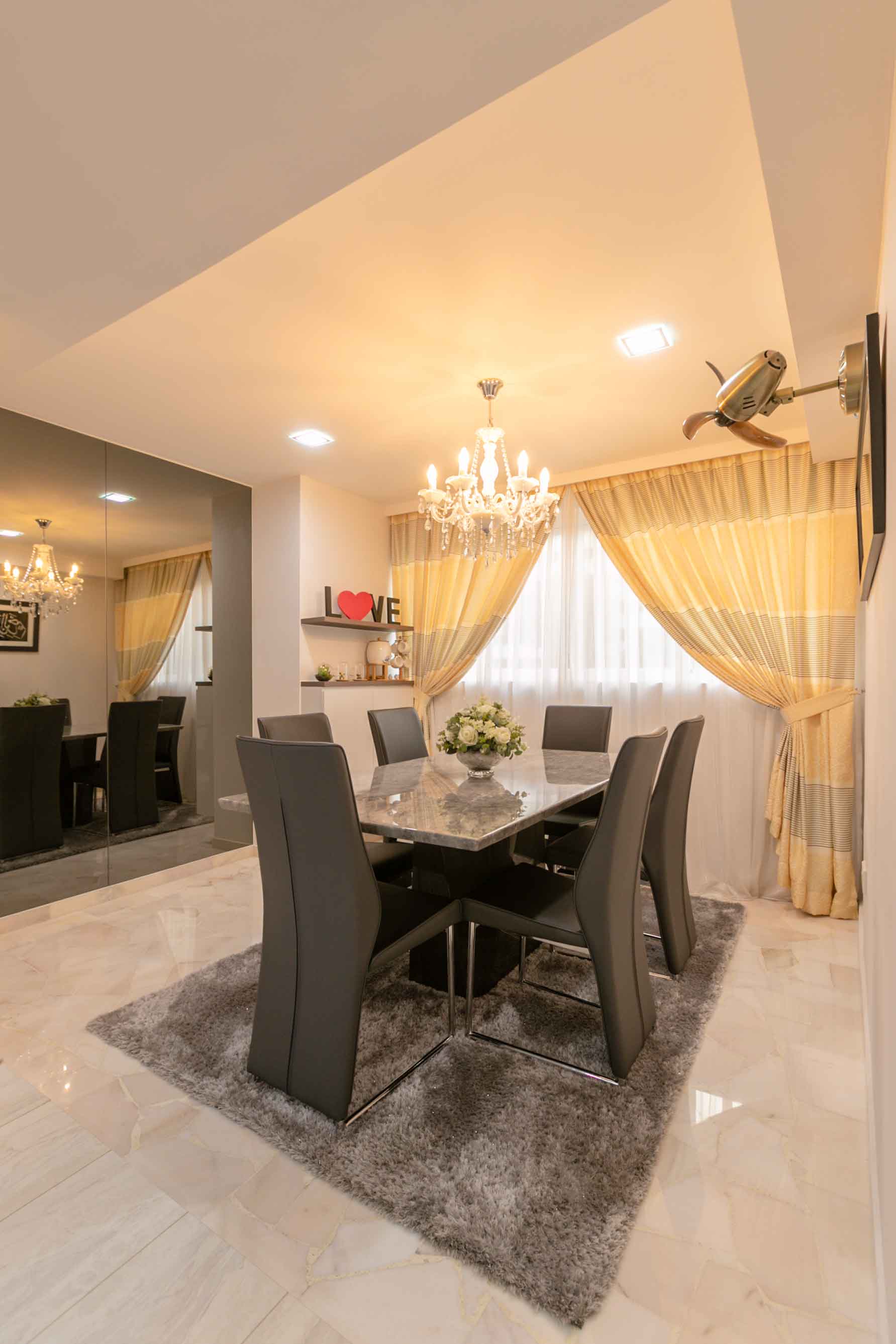 Contemporary, Modern Design - Dining Room - HDB 4 Room - Design by U-Home Interior Design Pte Ltd