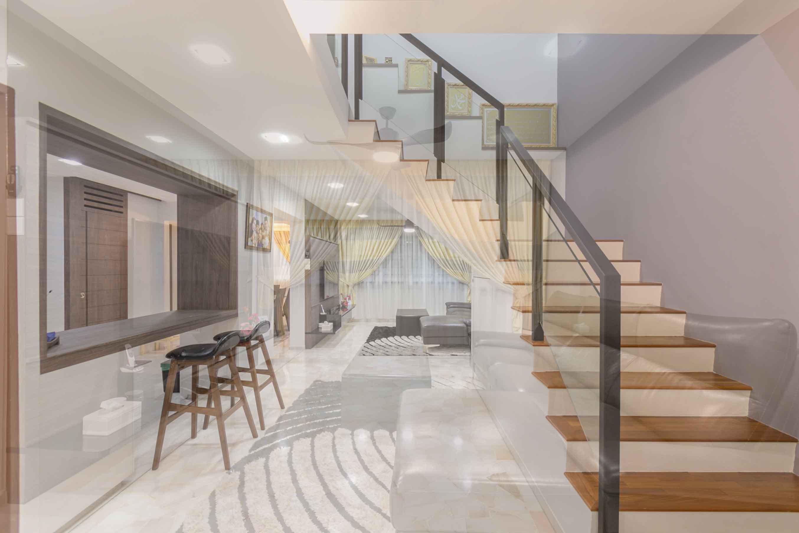 Contemporary, Modern Design - Living Room - HDB 4 Room - Design by U-Home Interior Design Pte Ltd