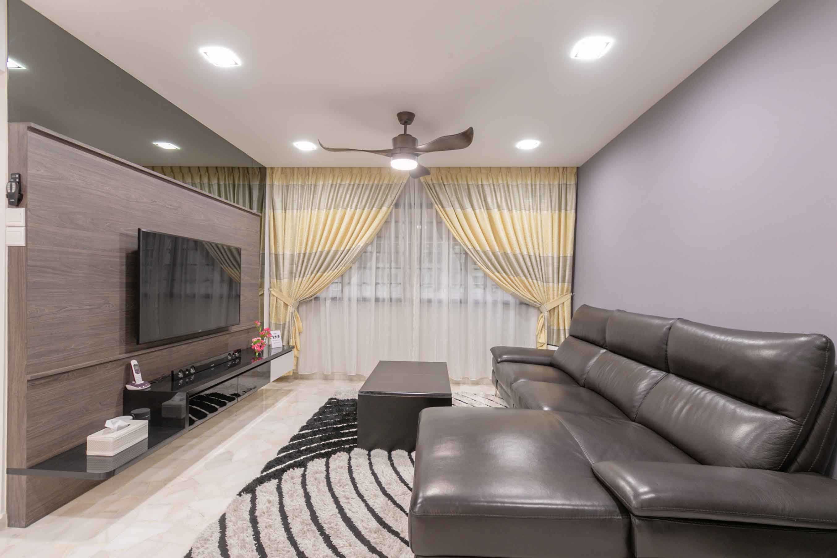 Contemporary, Modern Design - Living Room - HDB 4 Room - Design by U-Home Interior Design Pte Ltd