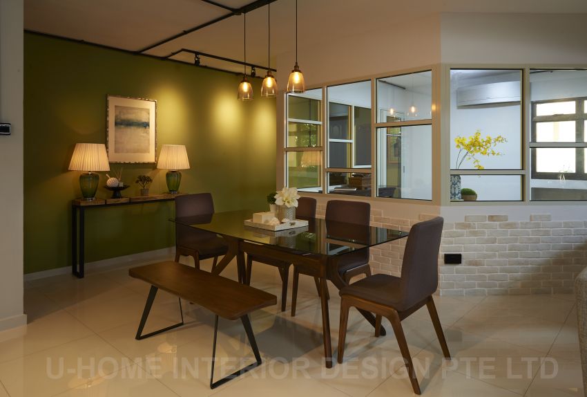 Industrial, Rustic Design - Dining Room - HDB Executive Apartment - Design by U-Home Interior Design Pte Ltd