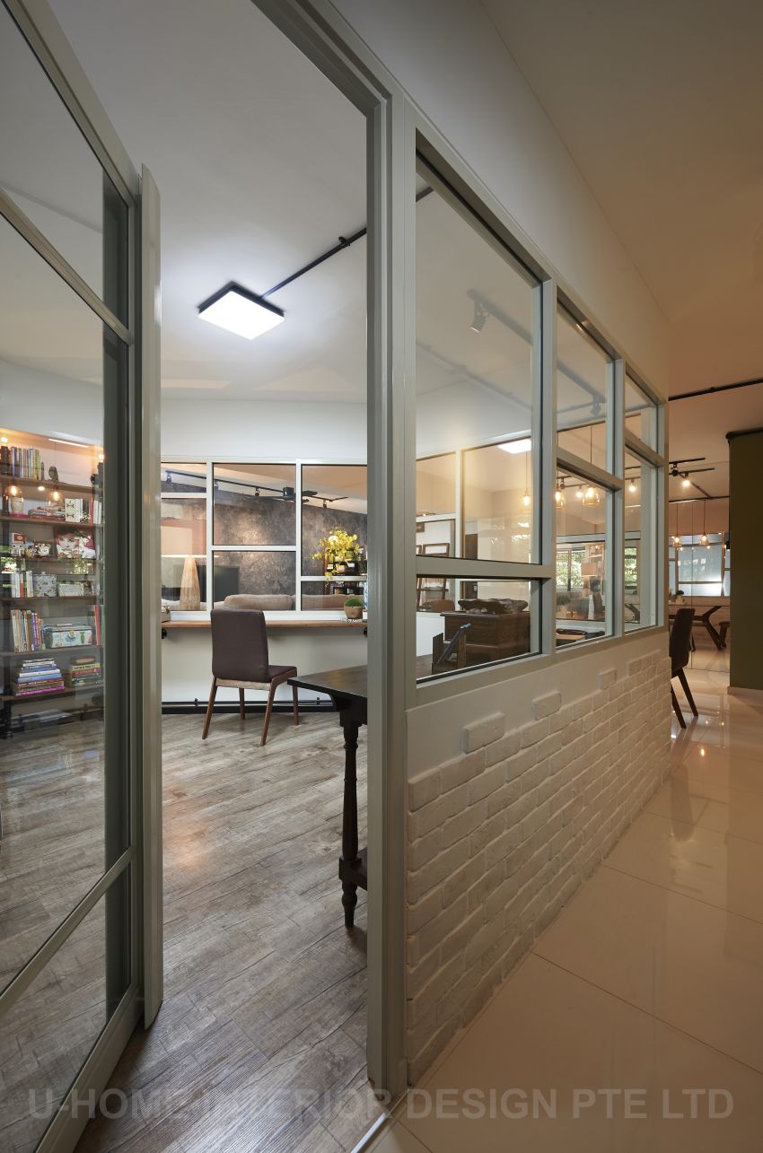 Industrial, Rustic Design - Study Room - HDB Executive Apartment - Design by U-Home Interior Design Pte Ltd