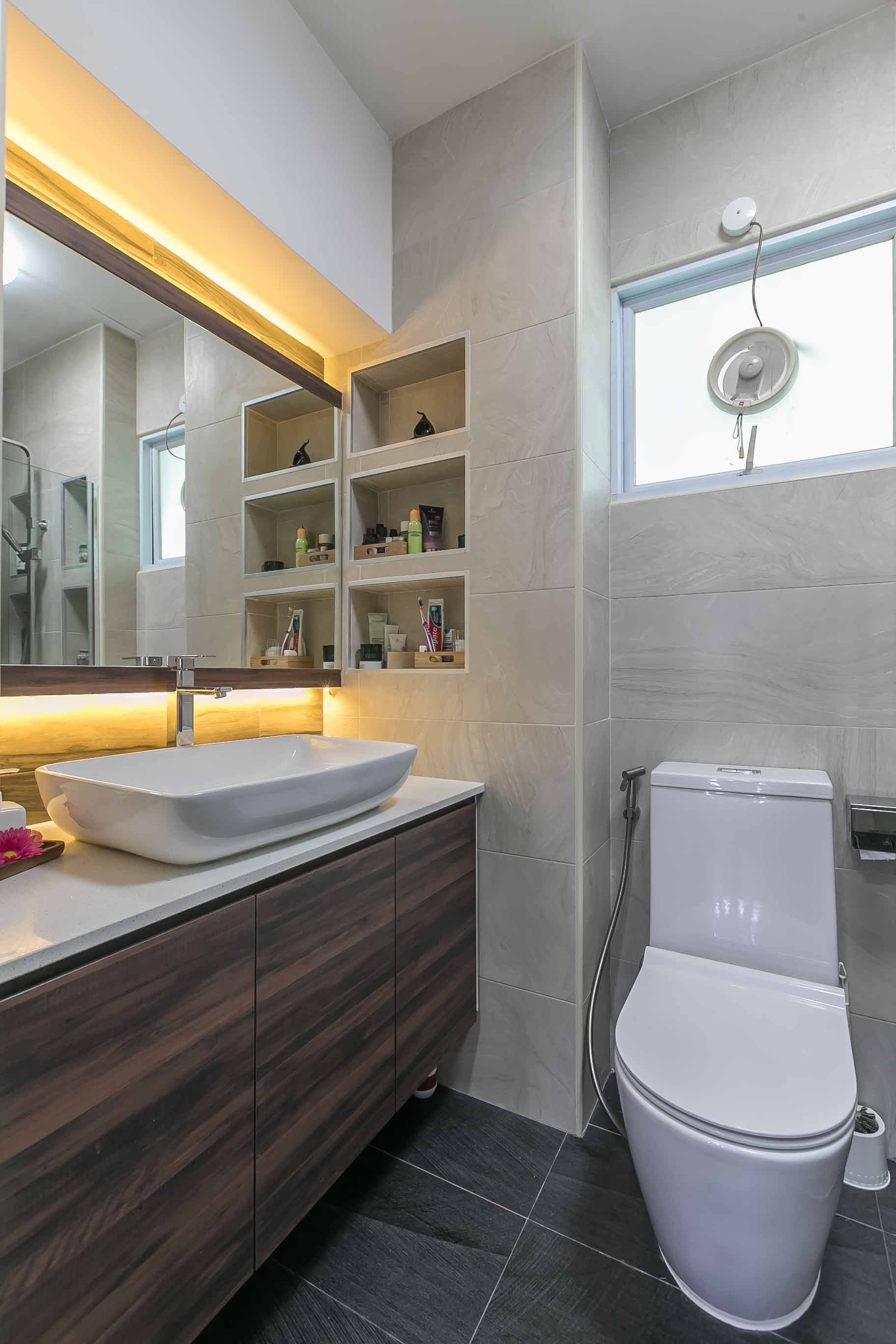 Modern Design - Bathroom - HDB 4 Room - Design by U-Home Interior Design Pte Ltd