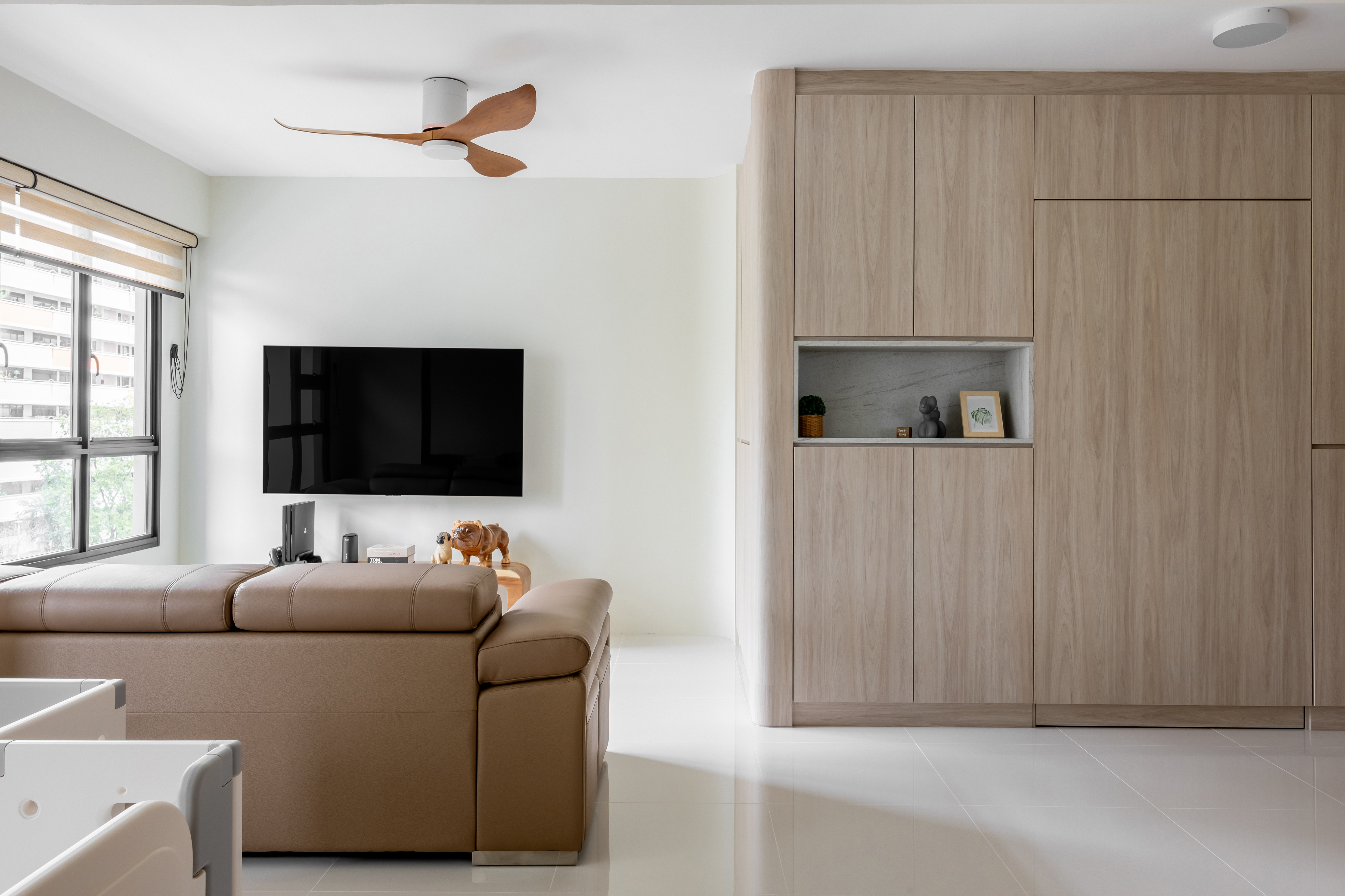 Minimalist, Modern Design - Living Room - HDB 4 Room - Design by U-Home Interior Design Pte Ltd