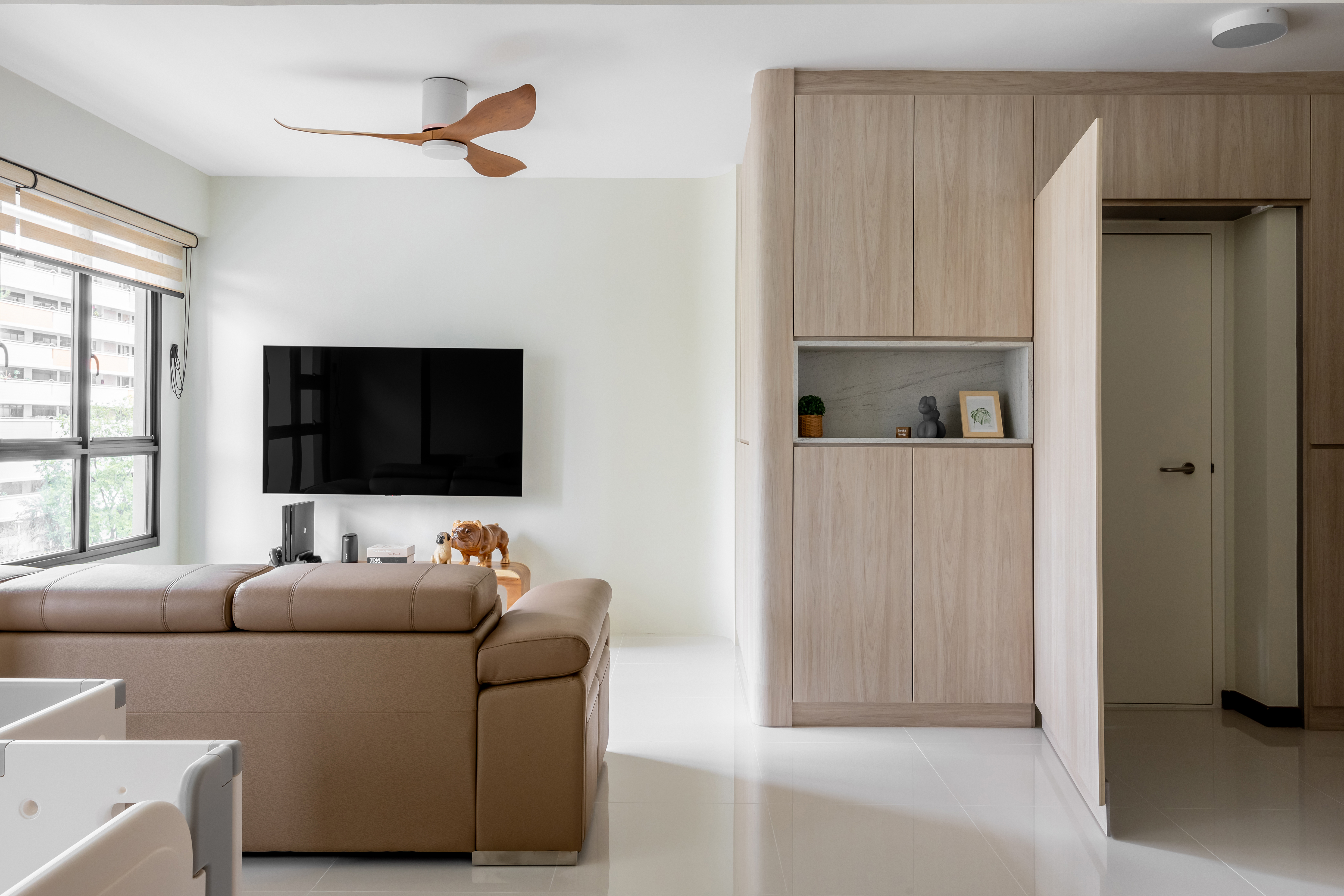 Minimalist, Modern Design - Living Room - HDB 4 Room - Design by U-Home Interior Design Pte Ltd